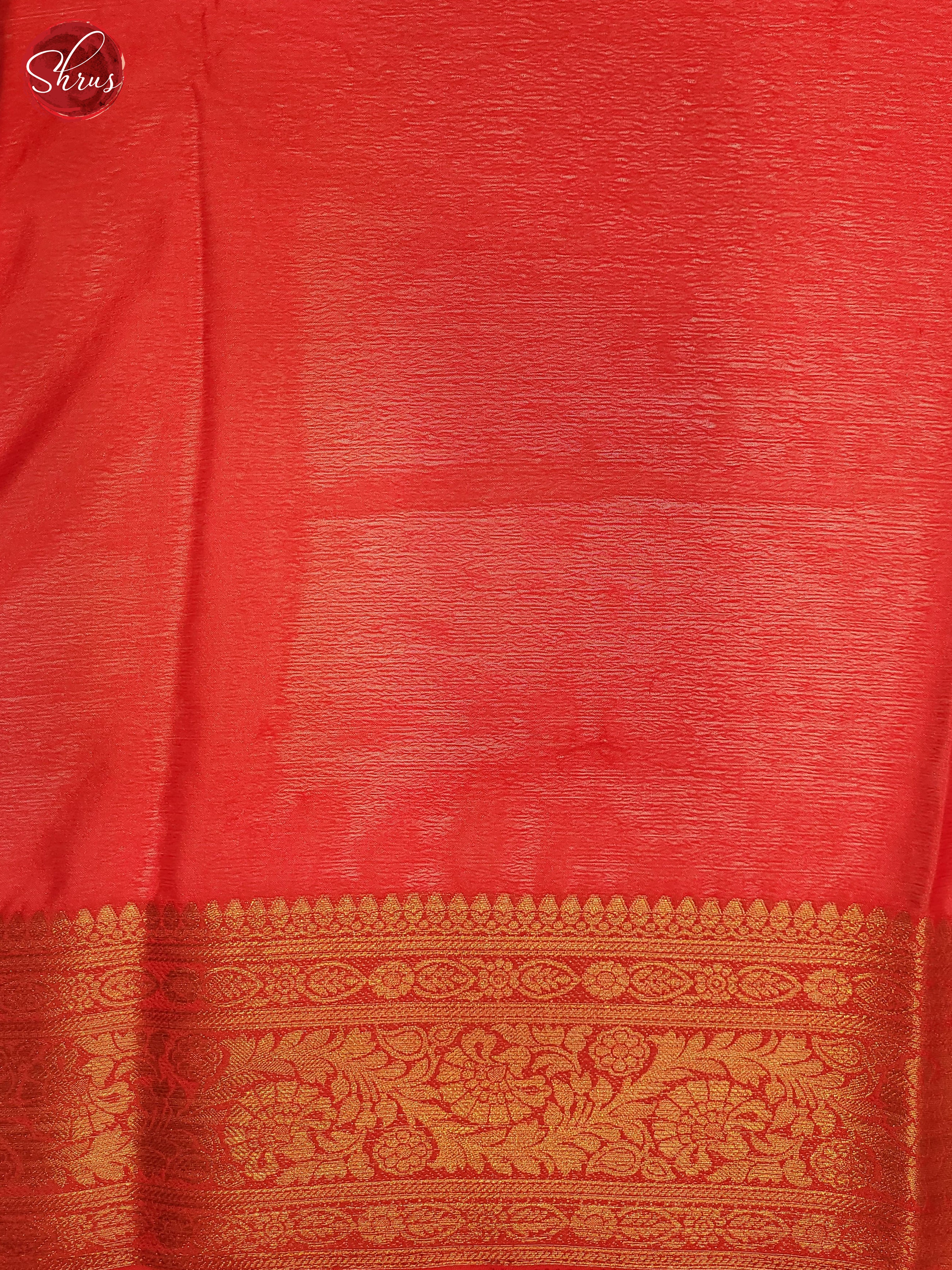 Peach & Red- Semi Georgette Saree - Shop on ShrusEternity.com