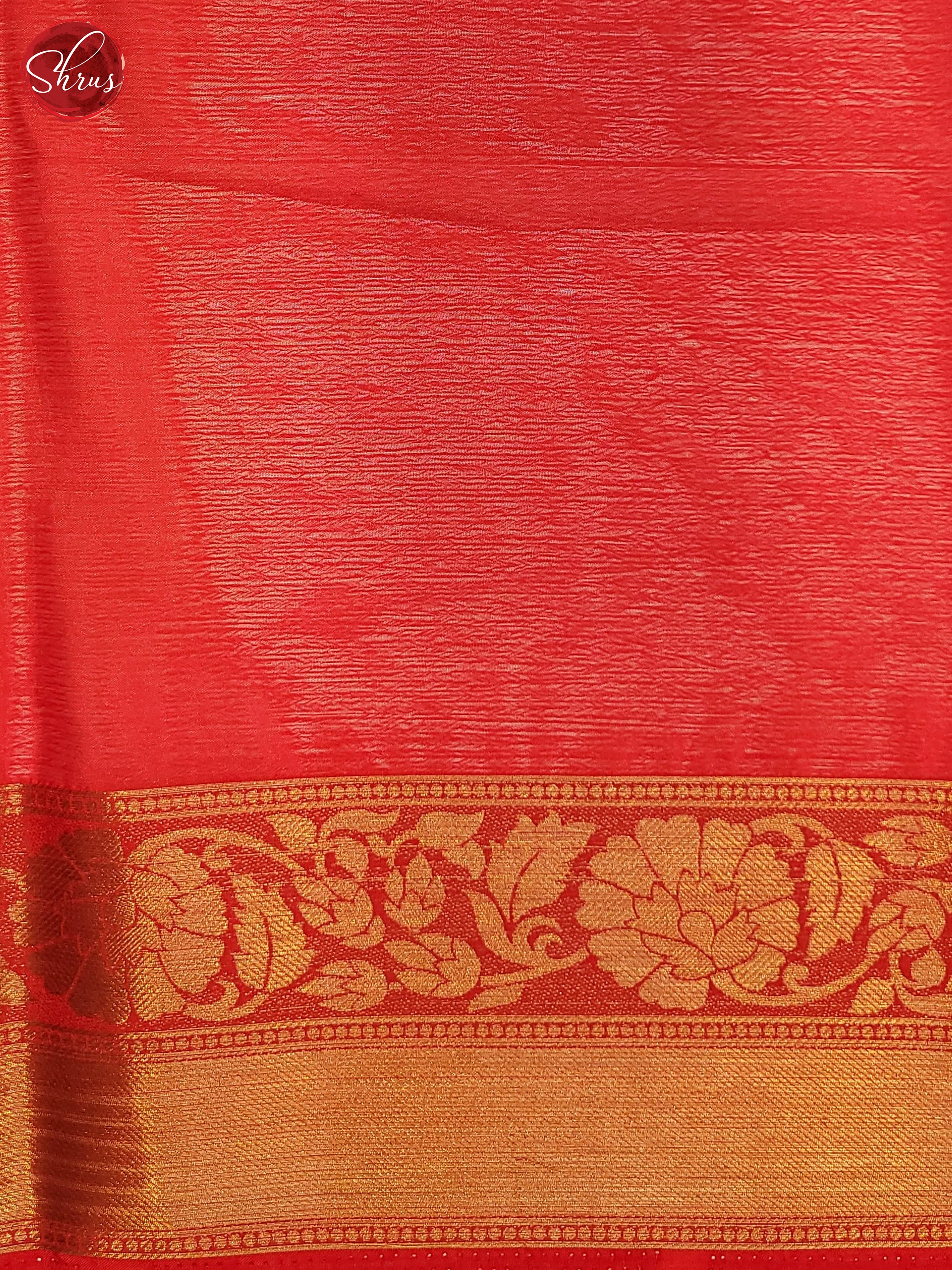 Peach & Red- Semi Georgette Saree - Shop on ShrusEternity.com