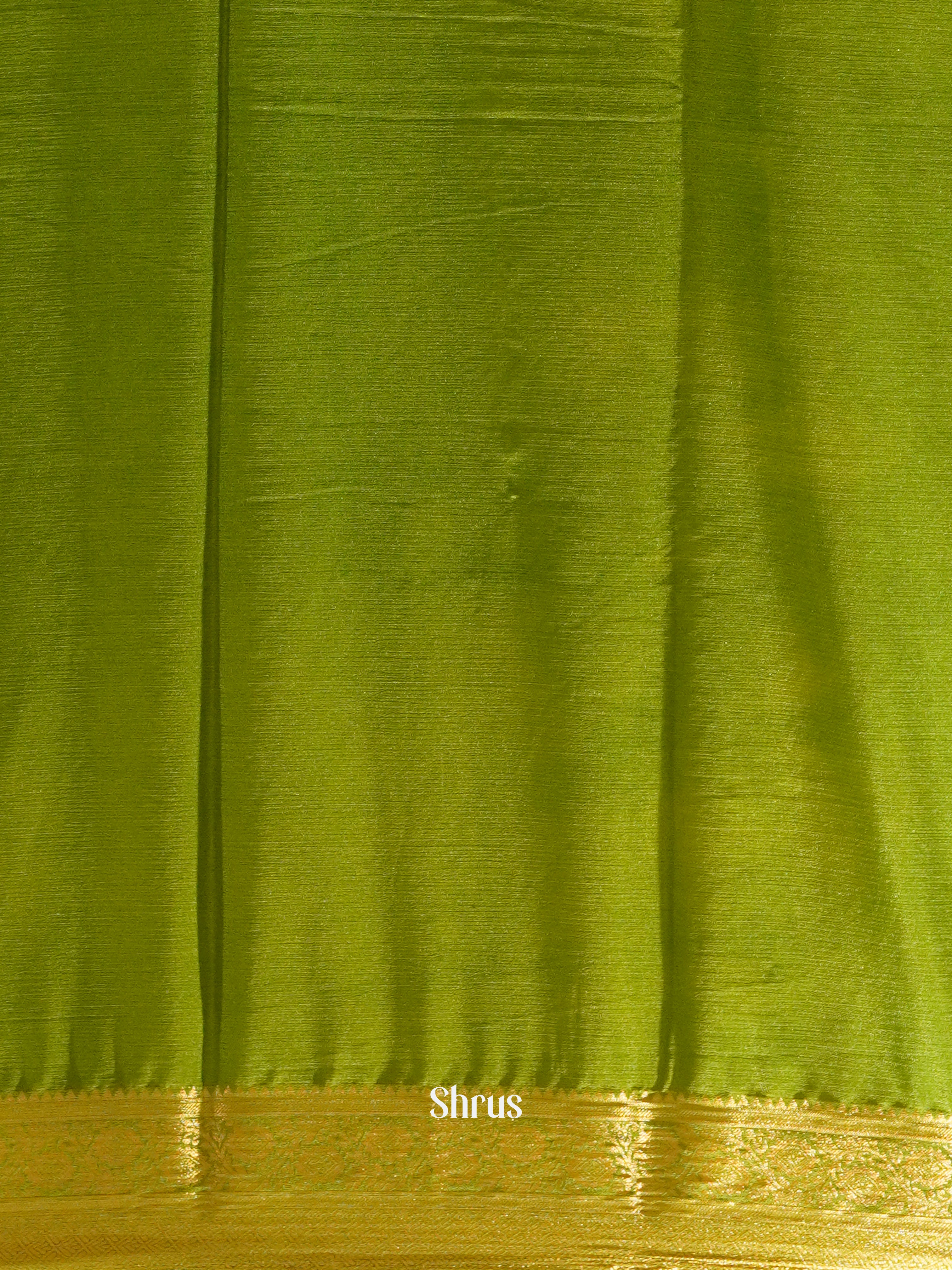 Light Green & Green - Semi Georgette Saree