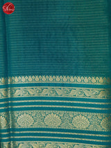 Brown & Blue - Semi Dupion Saree - Shop on ShrusEternity.com