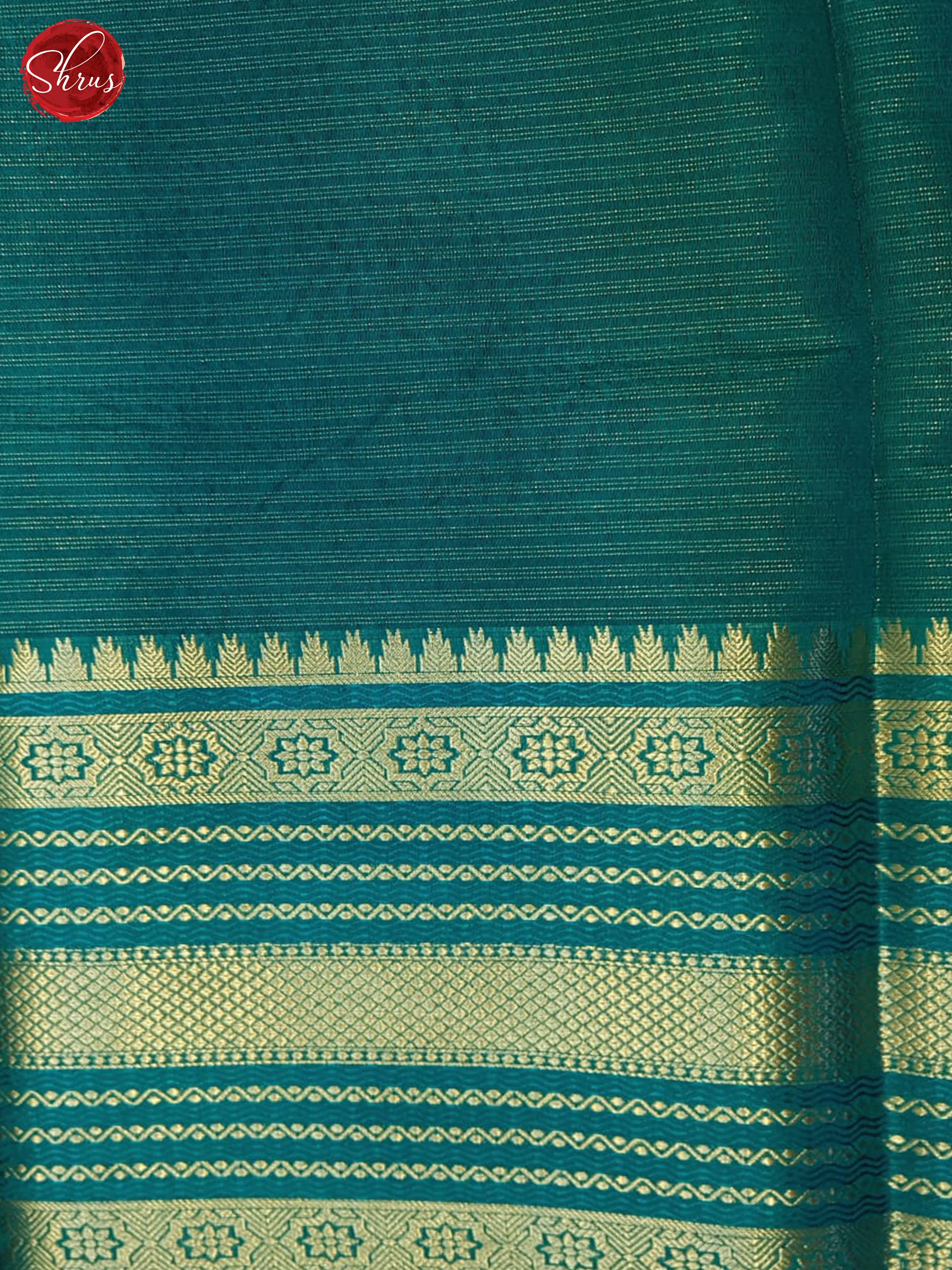 Brown & Blue - Semi Dupion Saree - Shop on ShrusEternity.com