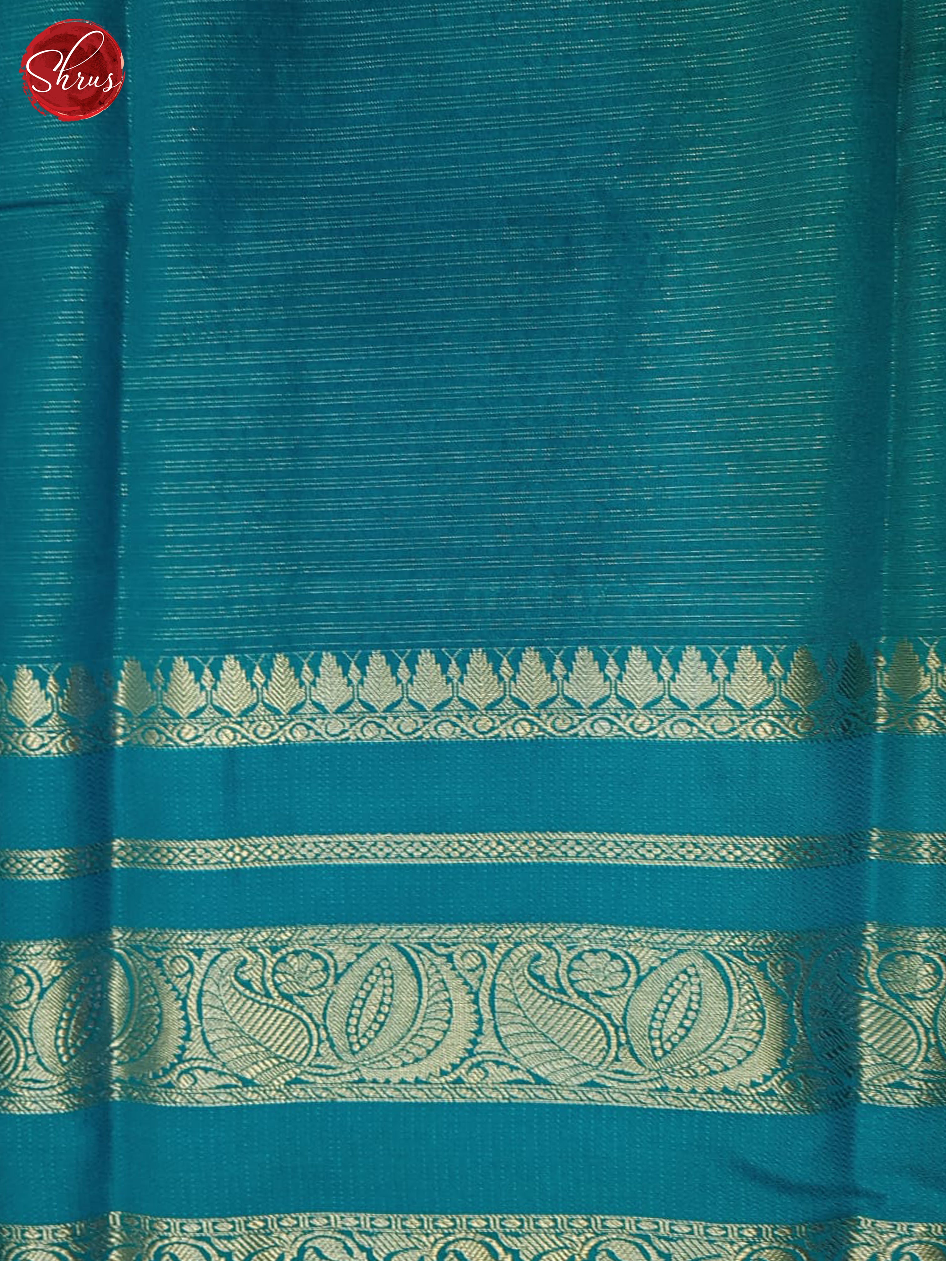 Brown & Blue - Semi Dupion Saree - Shop on ShrusEternity.com