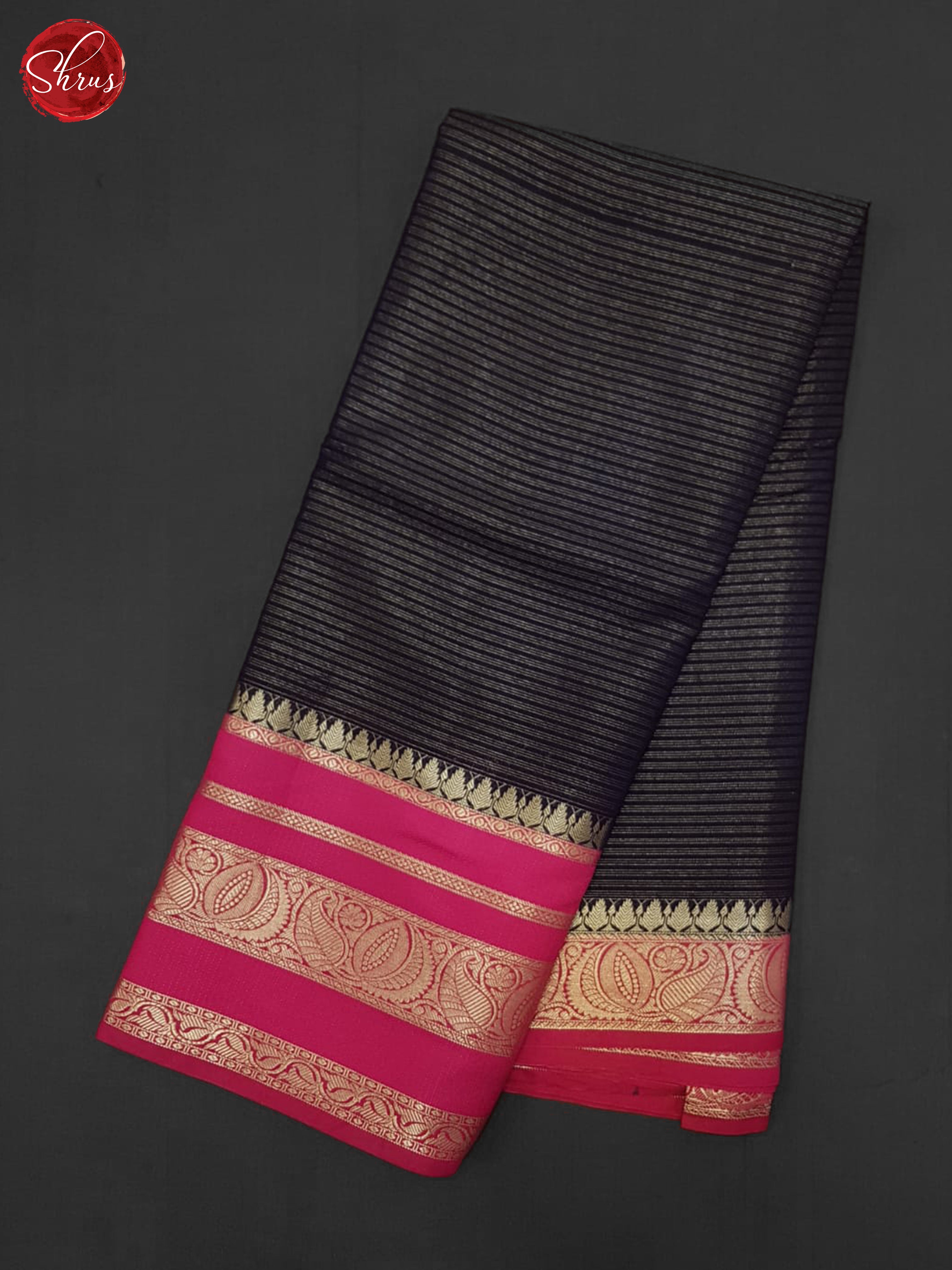 Blue & Pink- Semi Dupion Saree - Shop on ShrusEternity.com