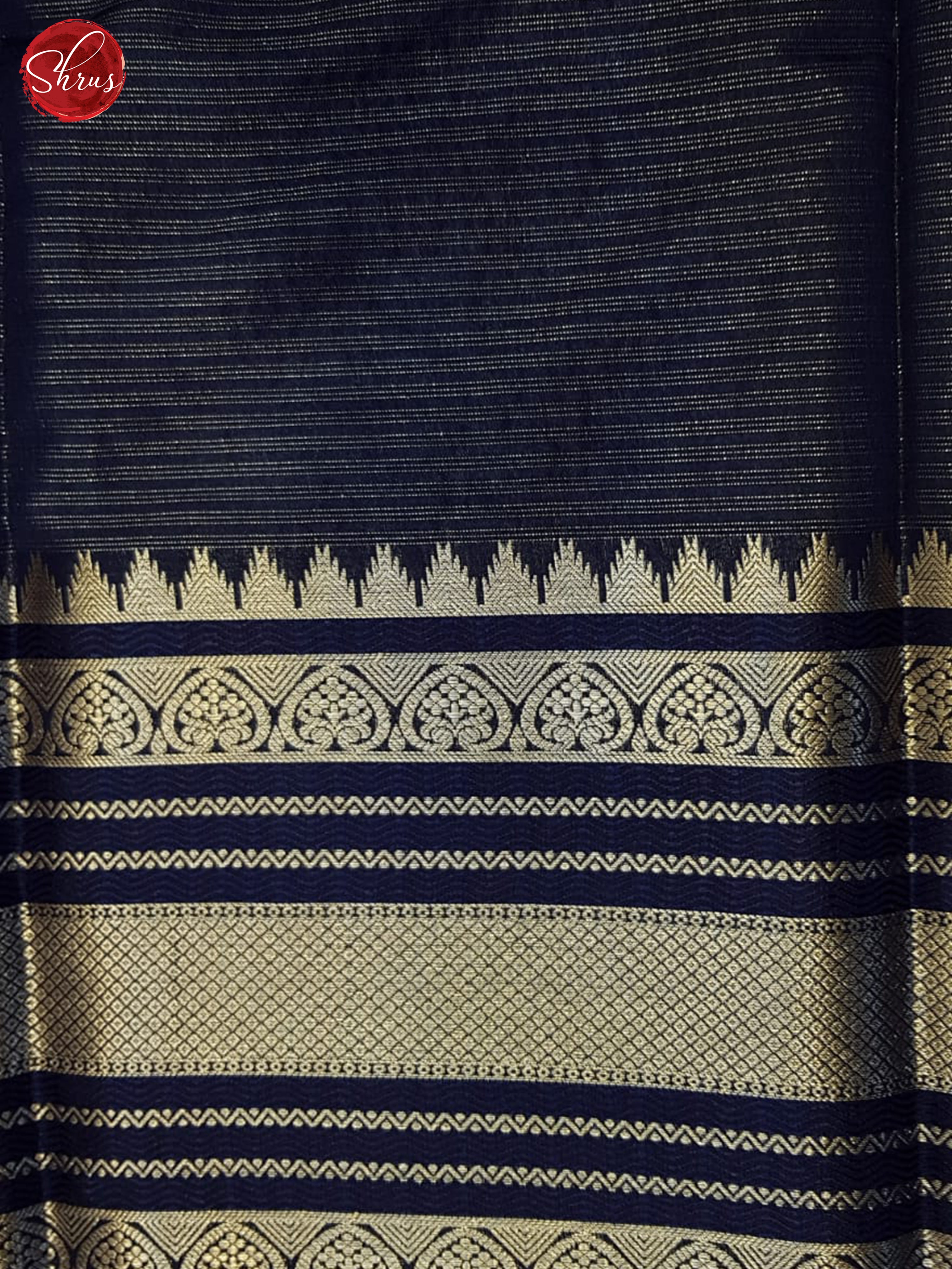 Ice Blue & Blue - Semi Dupion Saree - Shop on ShrusEternity.com