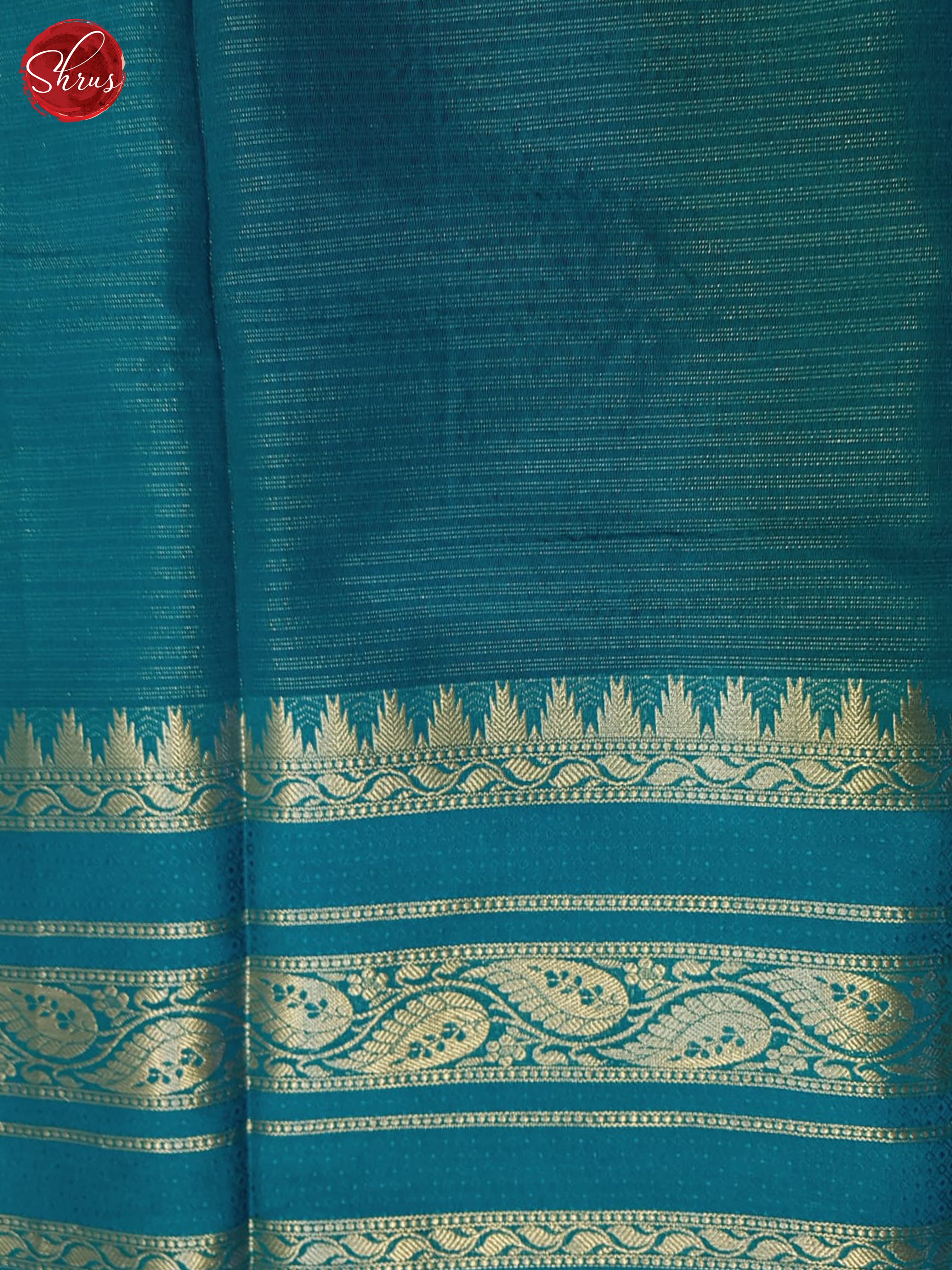 Brown & Blue - Semi Dupion Saree - Shop on ShrusEternity.com