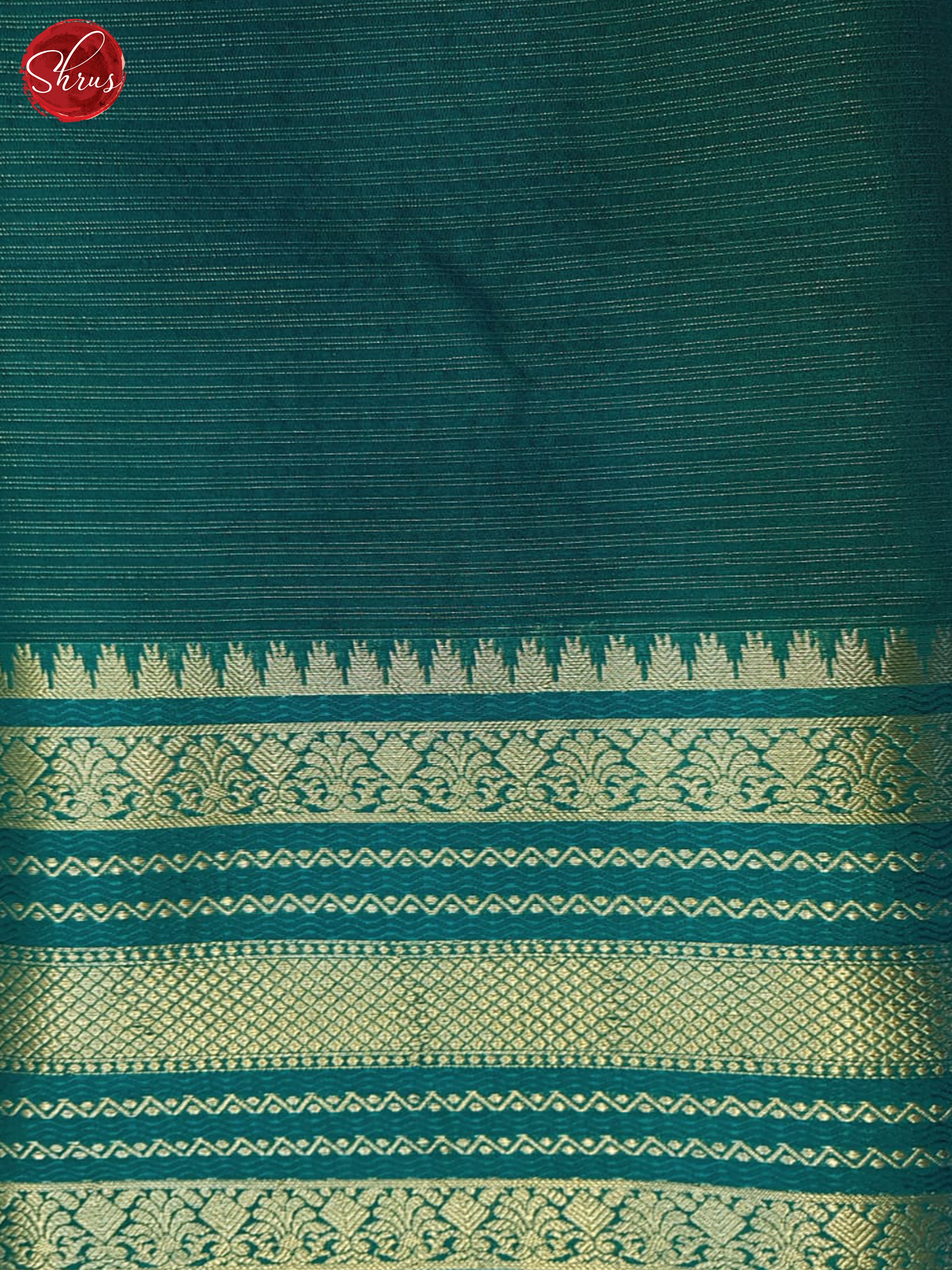 Brown & Blue - Semi Dupion Saree - Shop on ShrusEternity.com