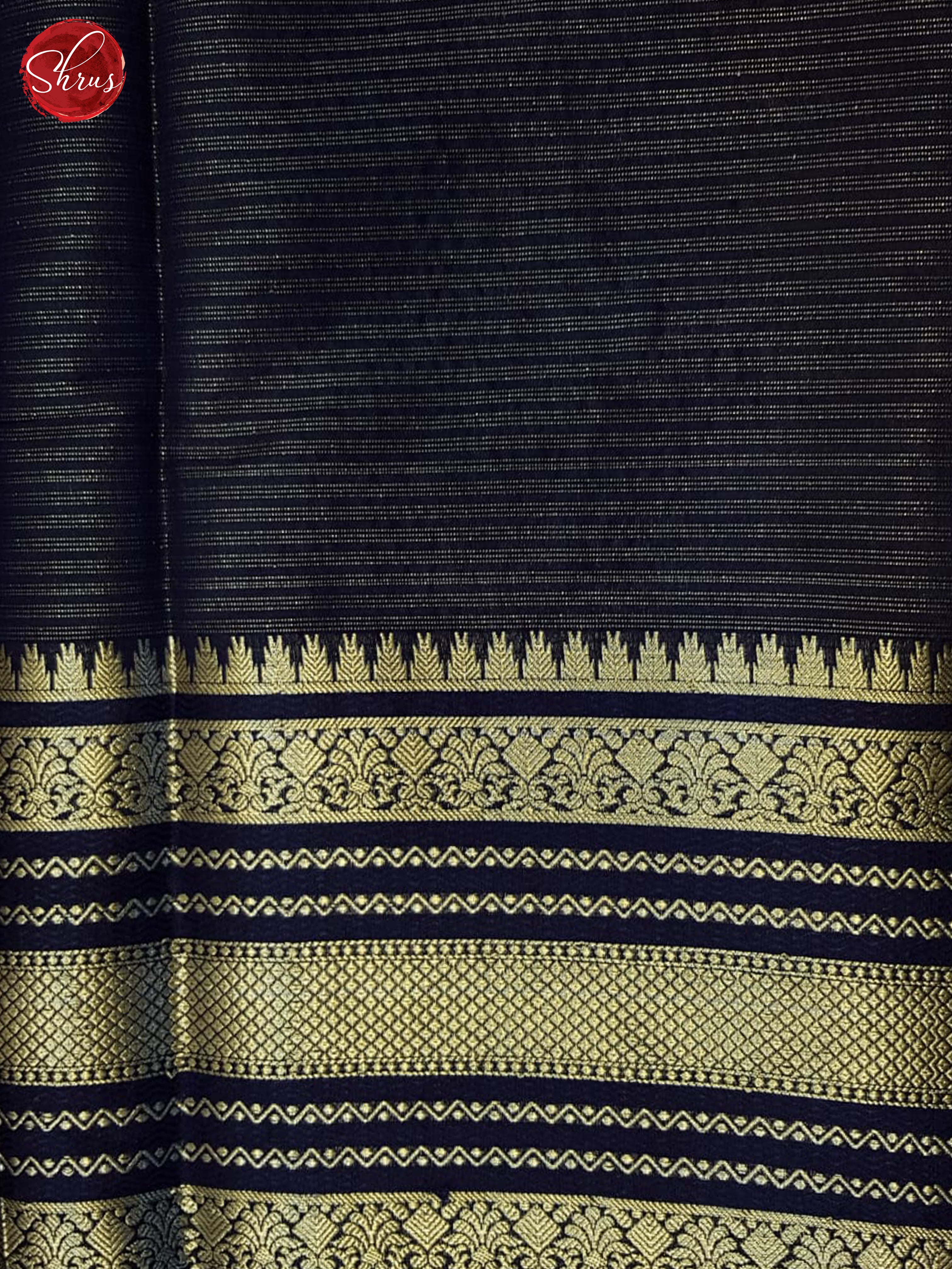 Grey& Blue - Semi Dupion Saree - Shop on ShrusEternity.com