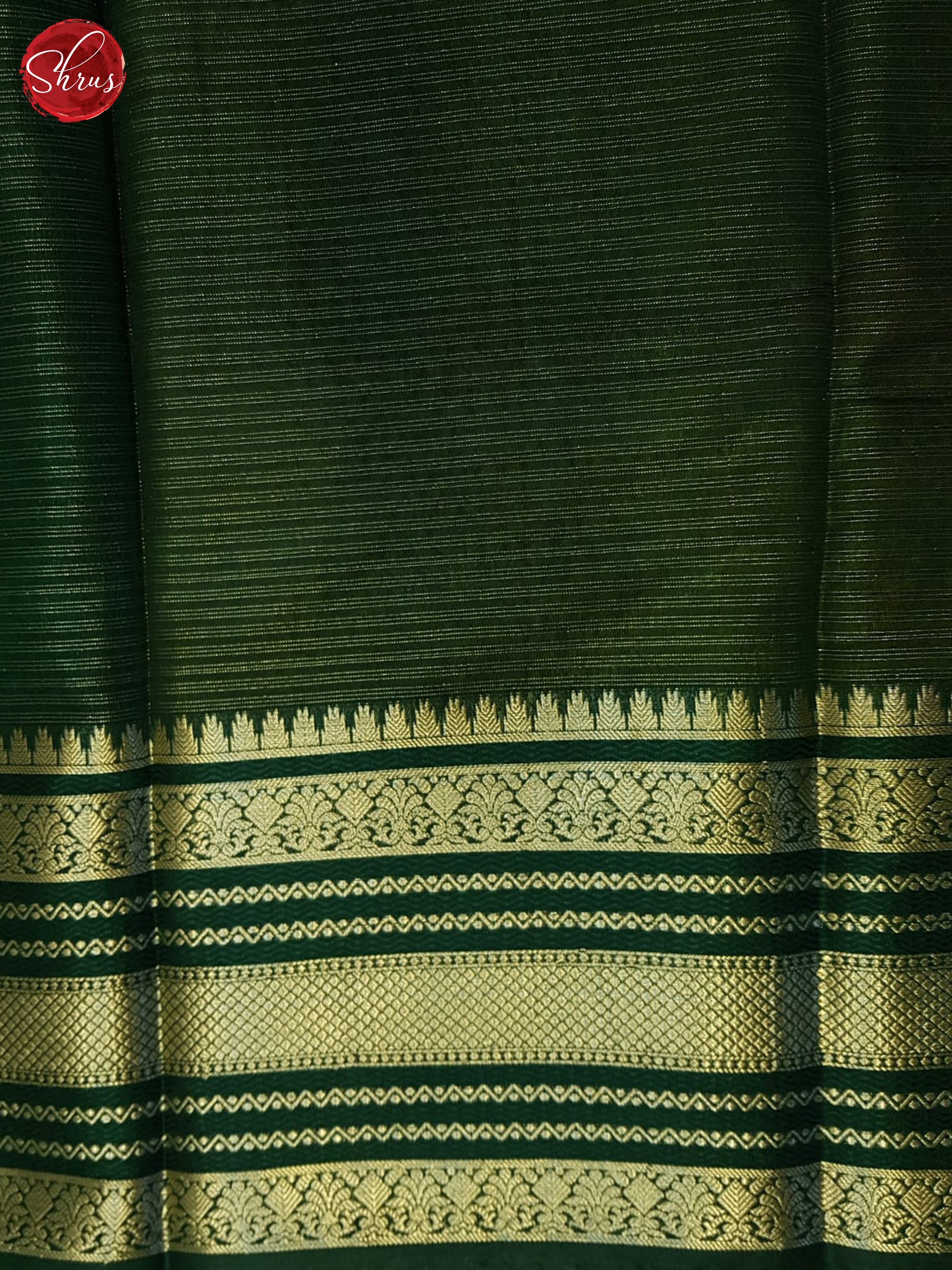 Yellow & Green - Semi Dupion Saree - Shop on ShrusEternity.com