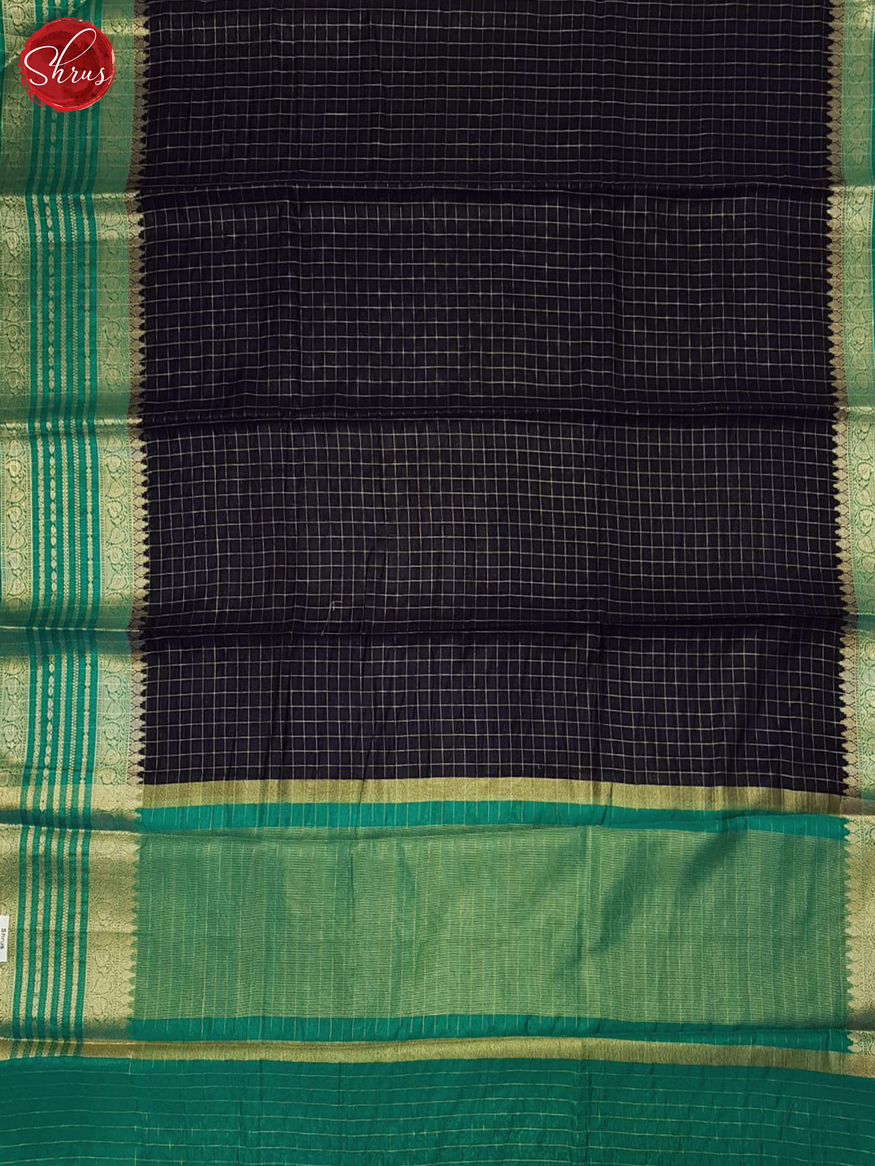 Blue & Green - Semi Dupion Saree - Shop on ShrusEternity.com