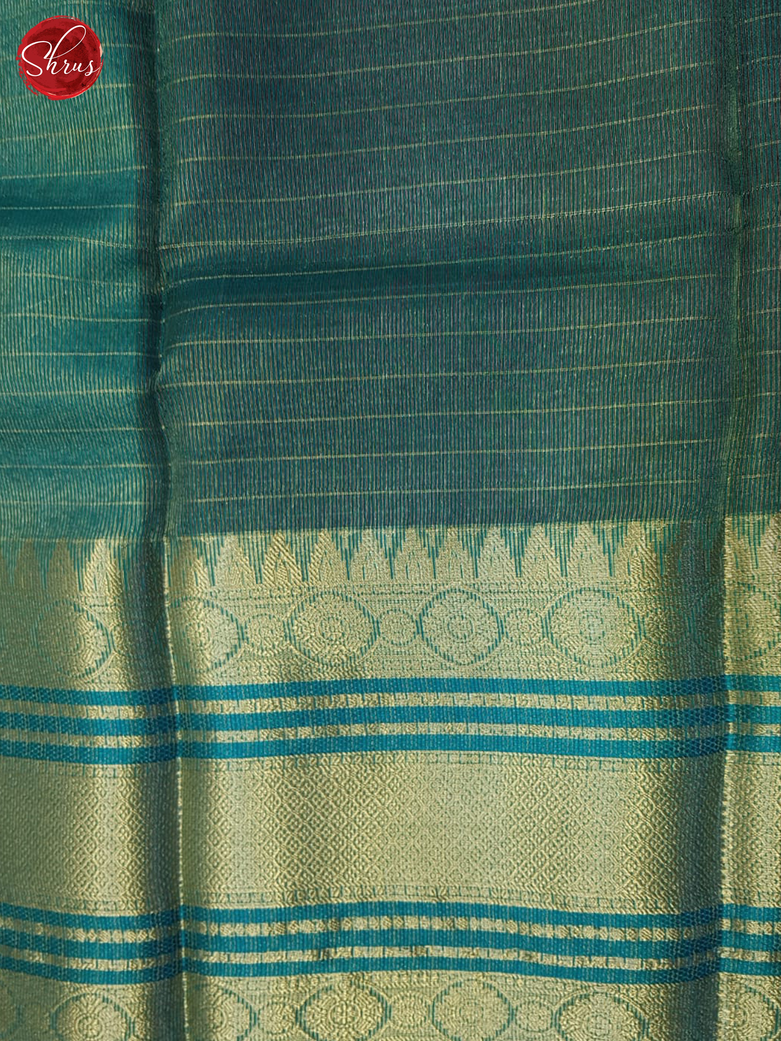 Brown & Blue - Semi Dupion Saree - Shop on ShrusEternity.com