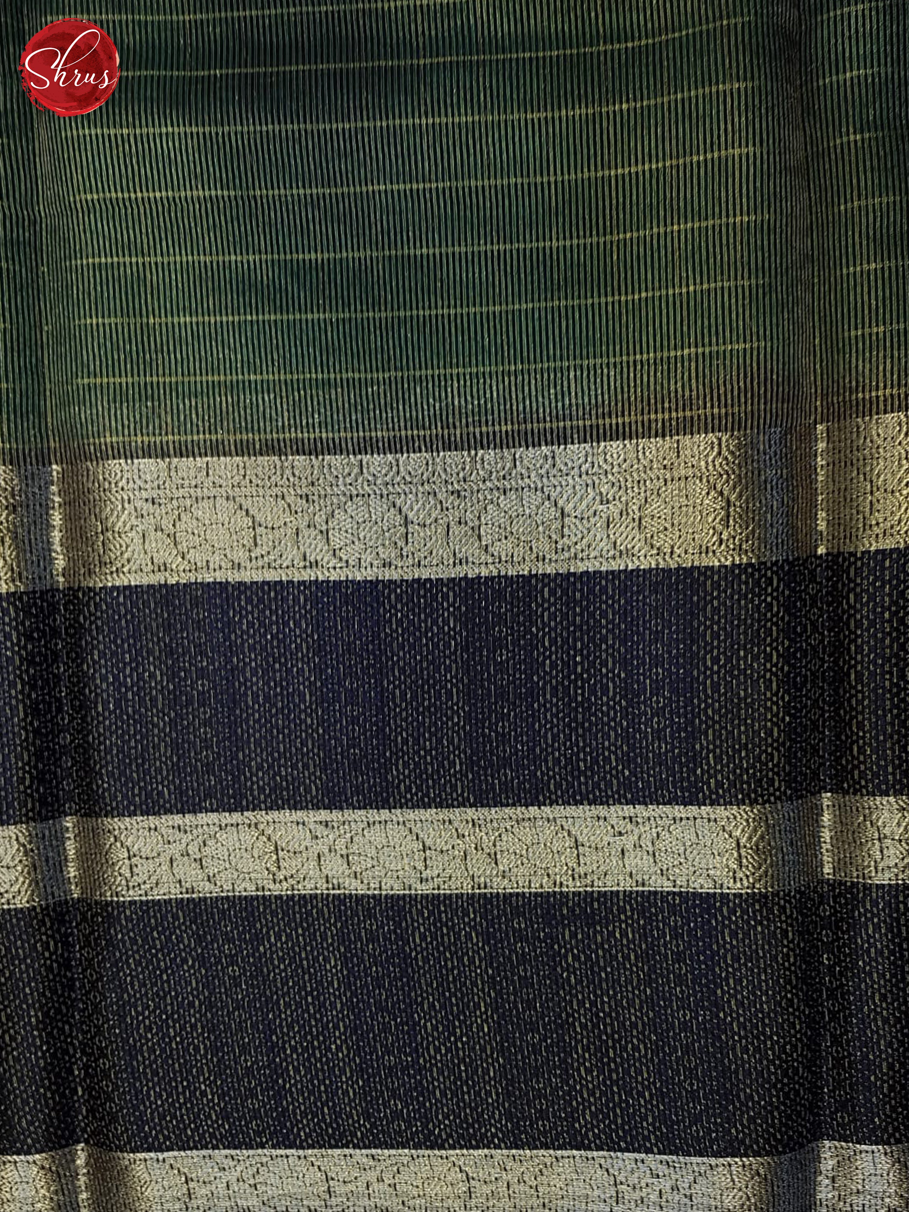 Green & Blue - Semi Dupion Saree - Shop on ShrusEternity.com