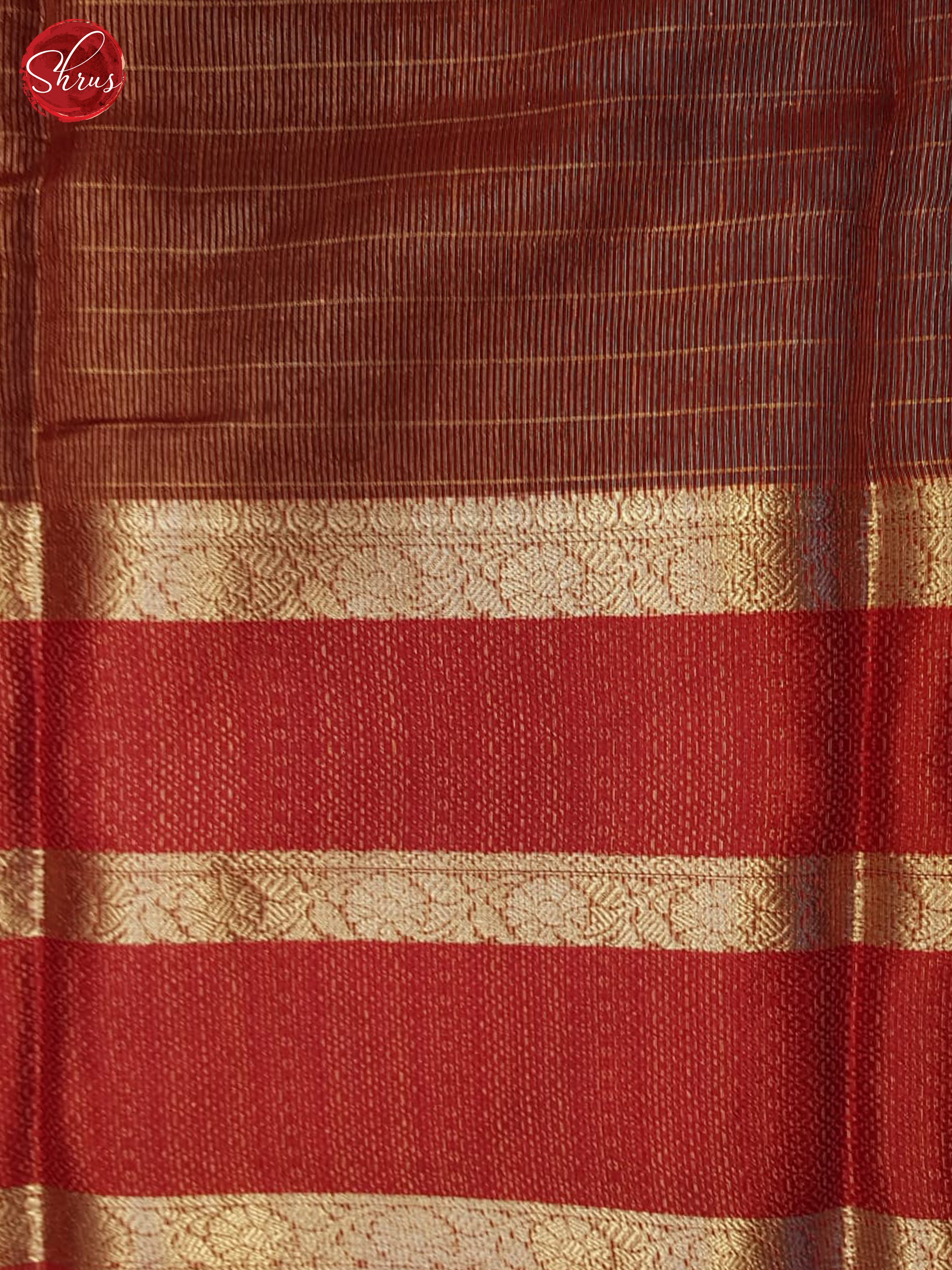 Green & Red- Semi Dupion Saree - Shop on ShrusEternity.com