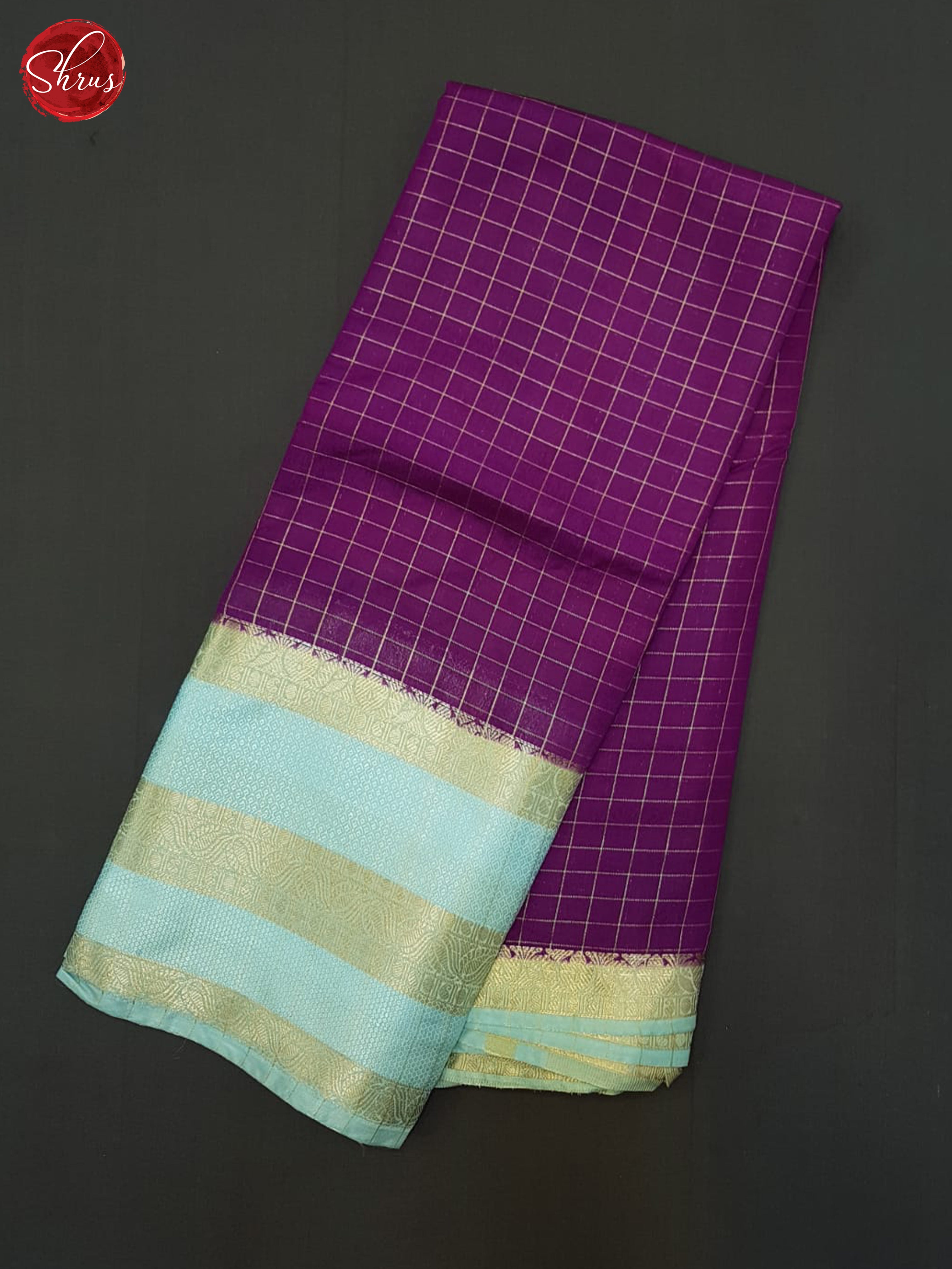 Vadamalli & Ice Blue- Semi Dupion Saree - Shop on ShrusEternity.com