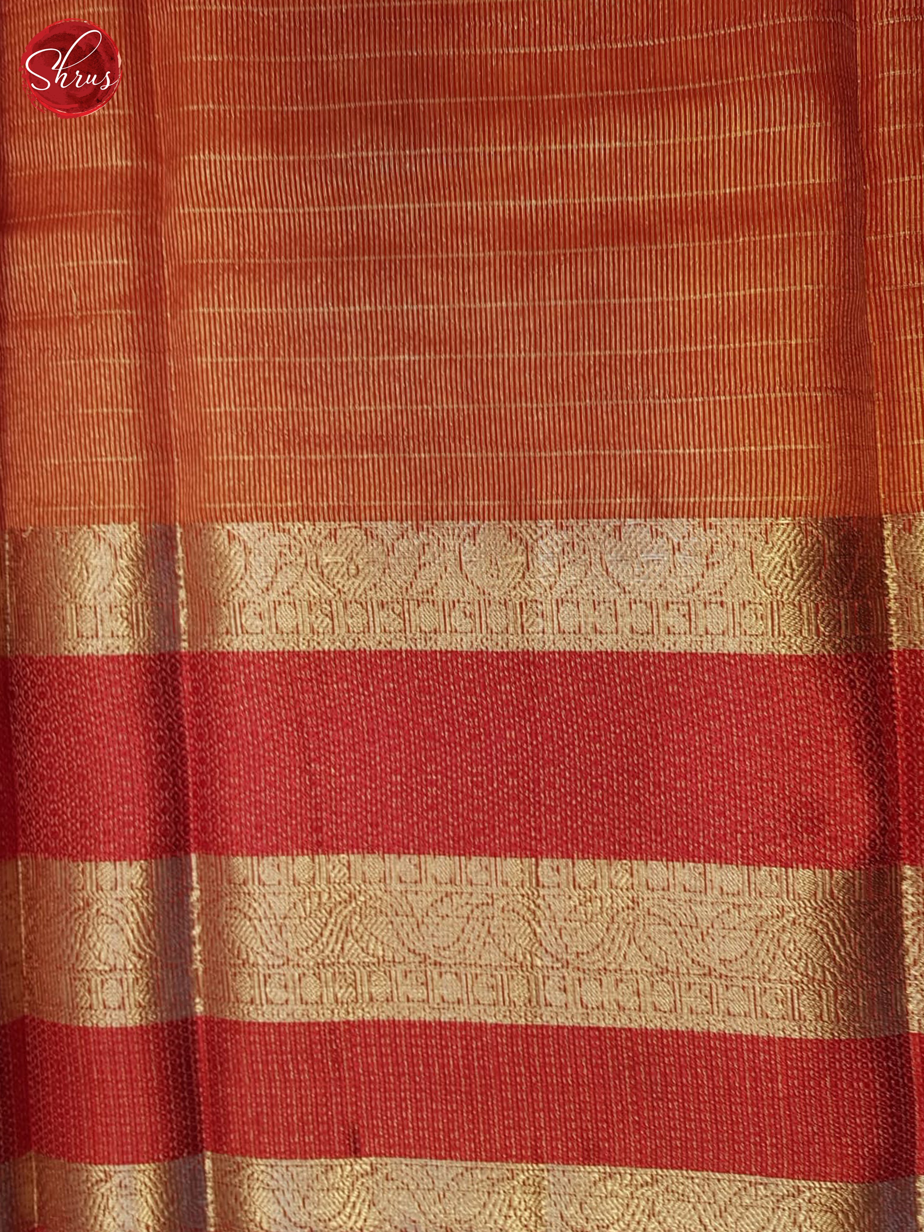 Yellow & Red - Semi Dupion Saree - Shop on ShrusEternity.com