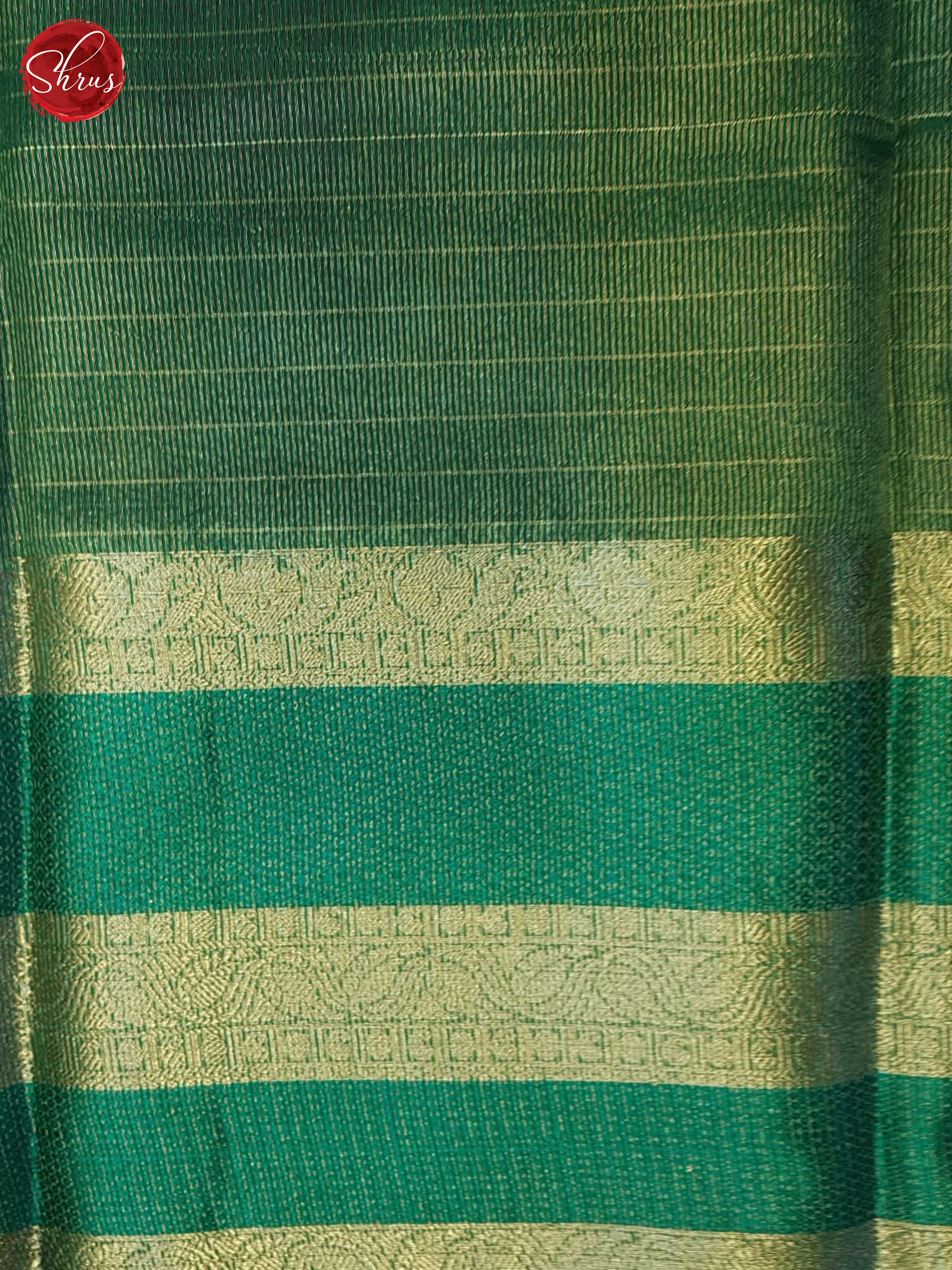 Blue  & Green - Semi Dupion Saree - Shop on ShrusEternity.com