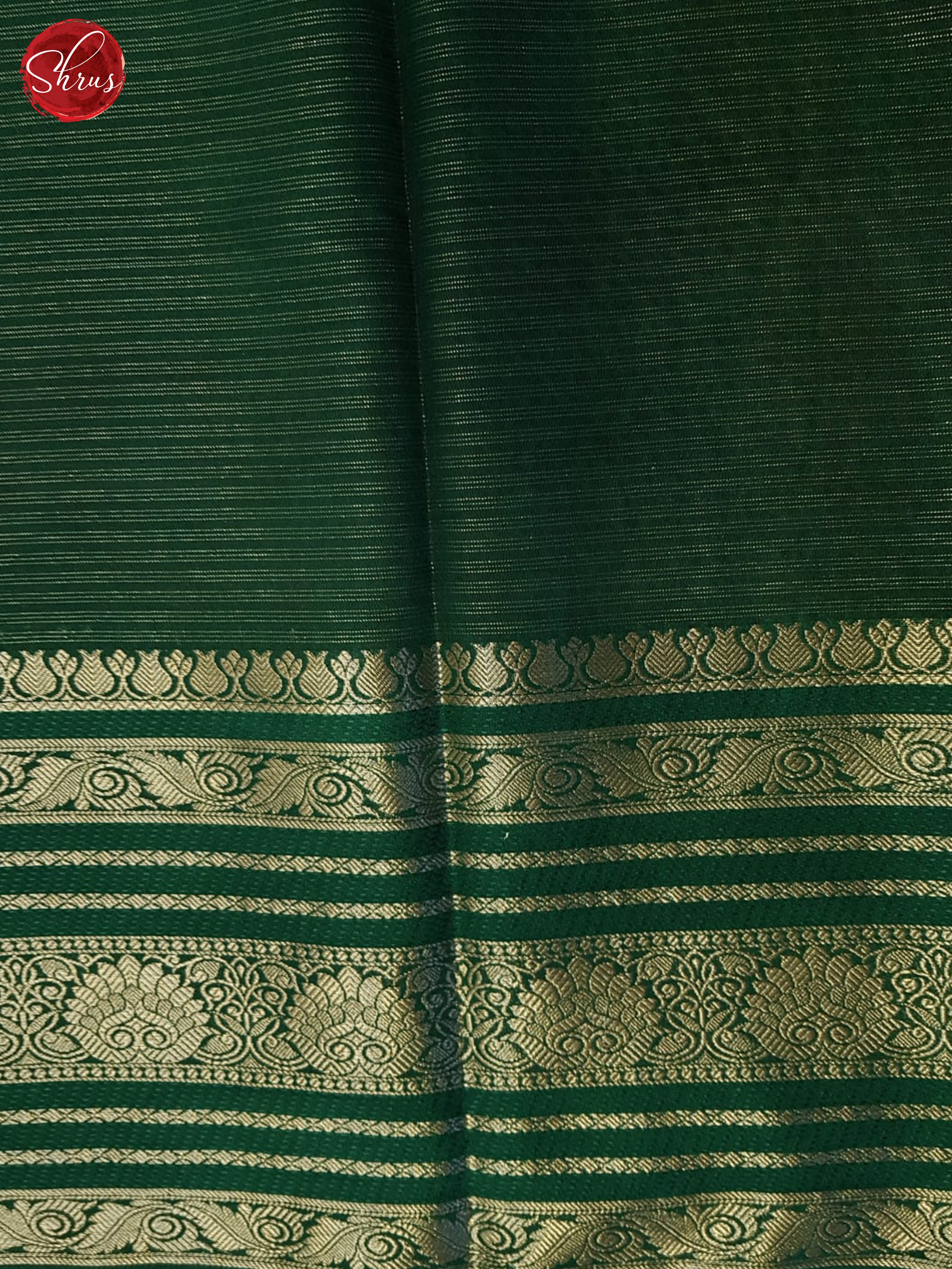 Red & Green- Semi Dupion Saree - Shop on ShrusEternity.com