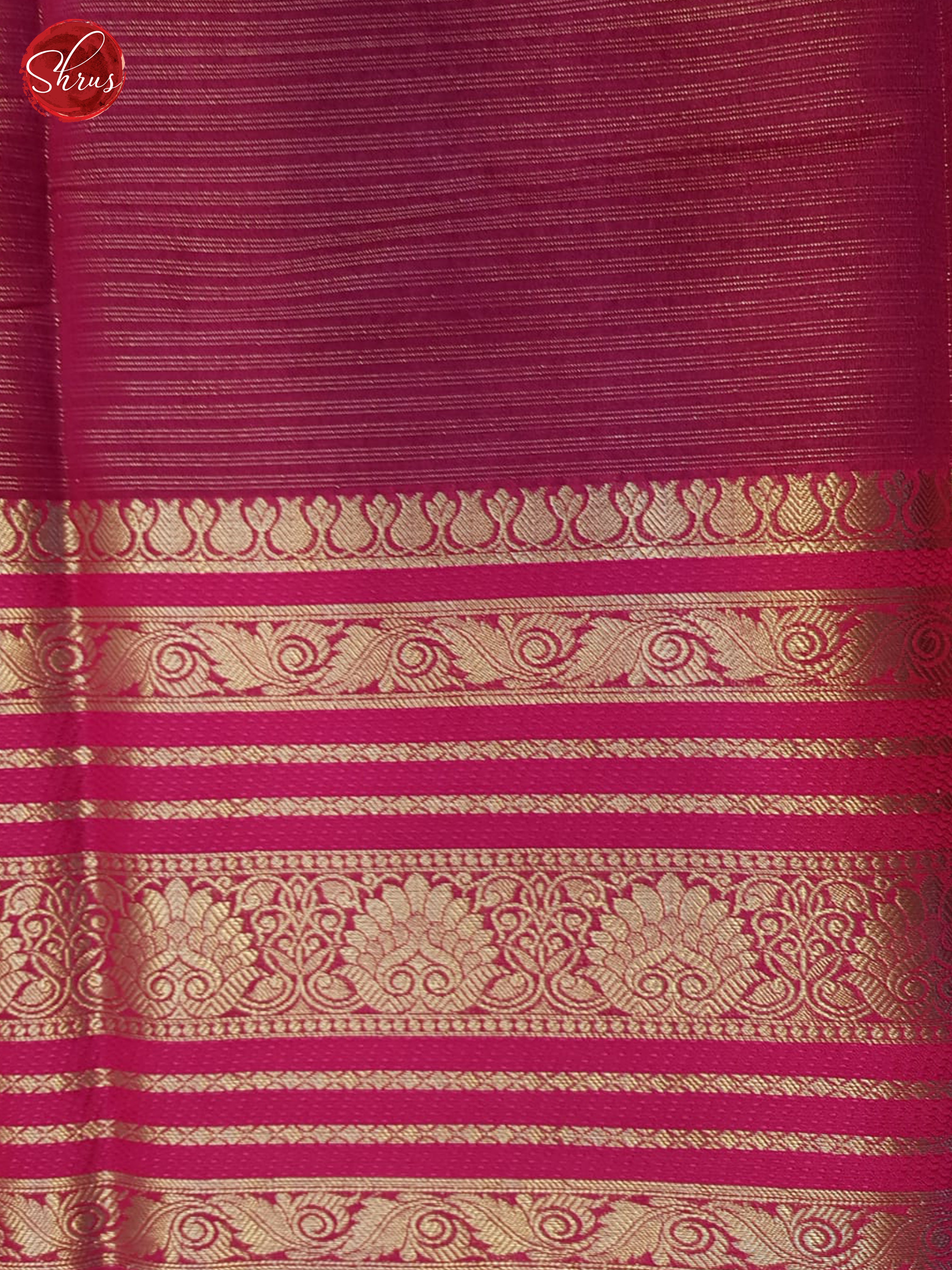 Blue & Pink - Semi Dupion Saree - Shop on ShrusEternity.com