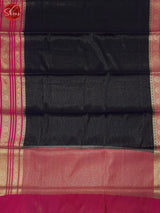 Blue & Pink - Semi Dupion Saree - Shop on ShrusEternity.com