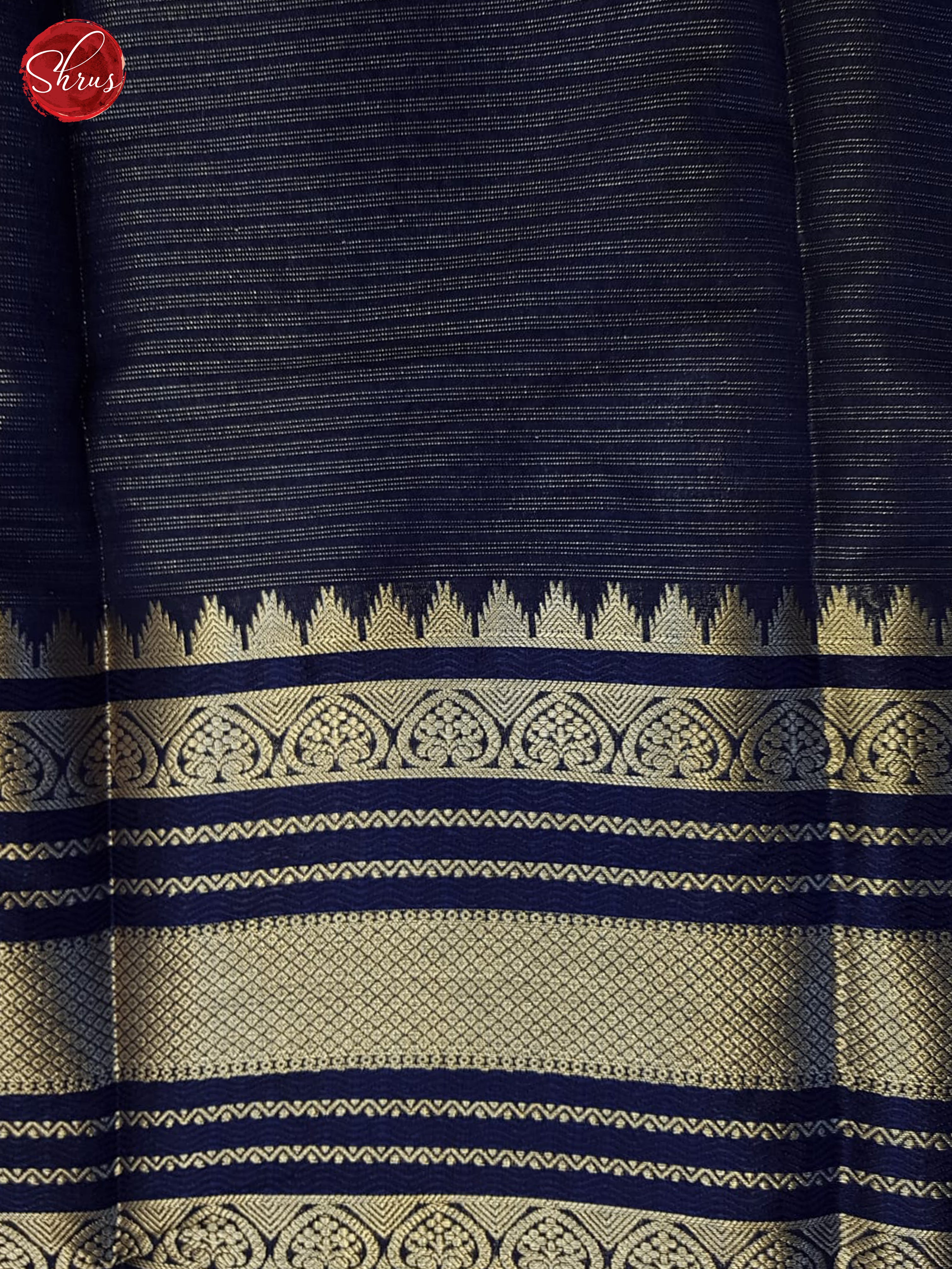 Grey & Blue - Semi Dupion Saree - Shop on ShrusEternity.com