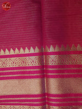 Blue & Pink- Semi Dupion Saree - Shop on ShrusEternity.com