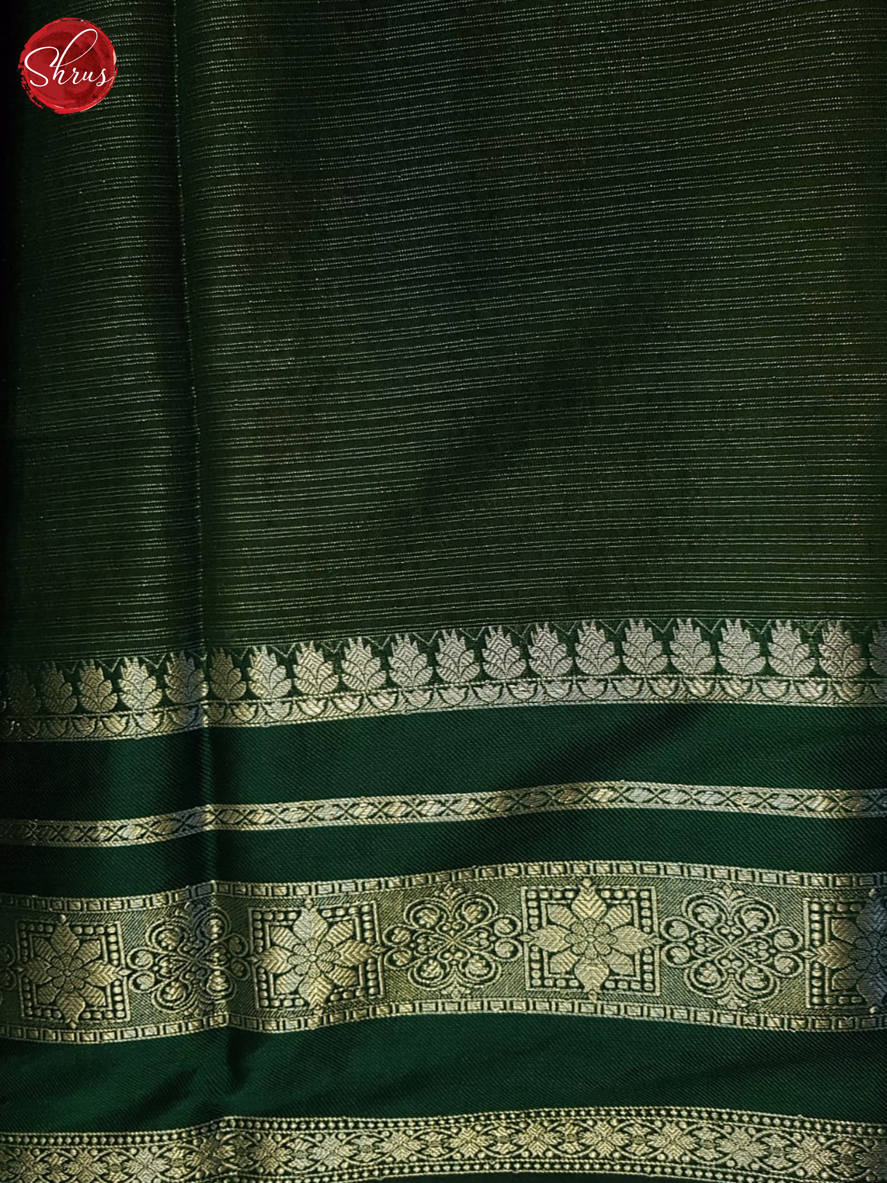 Yellow & Green - Semi Dupion Saree - Shop on ShrusEternity.com