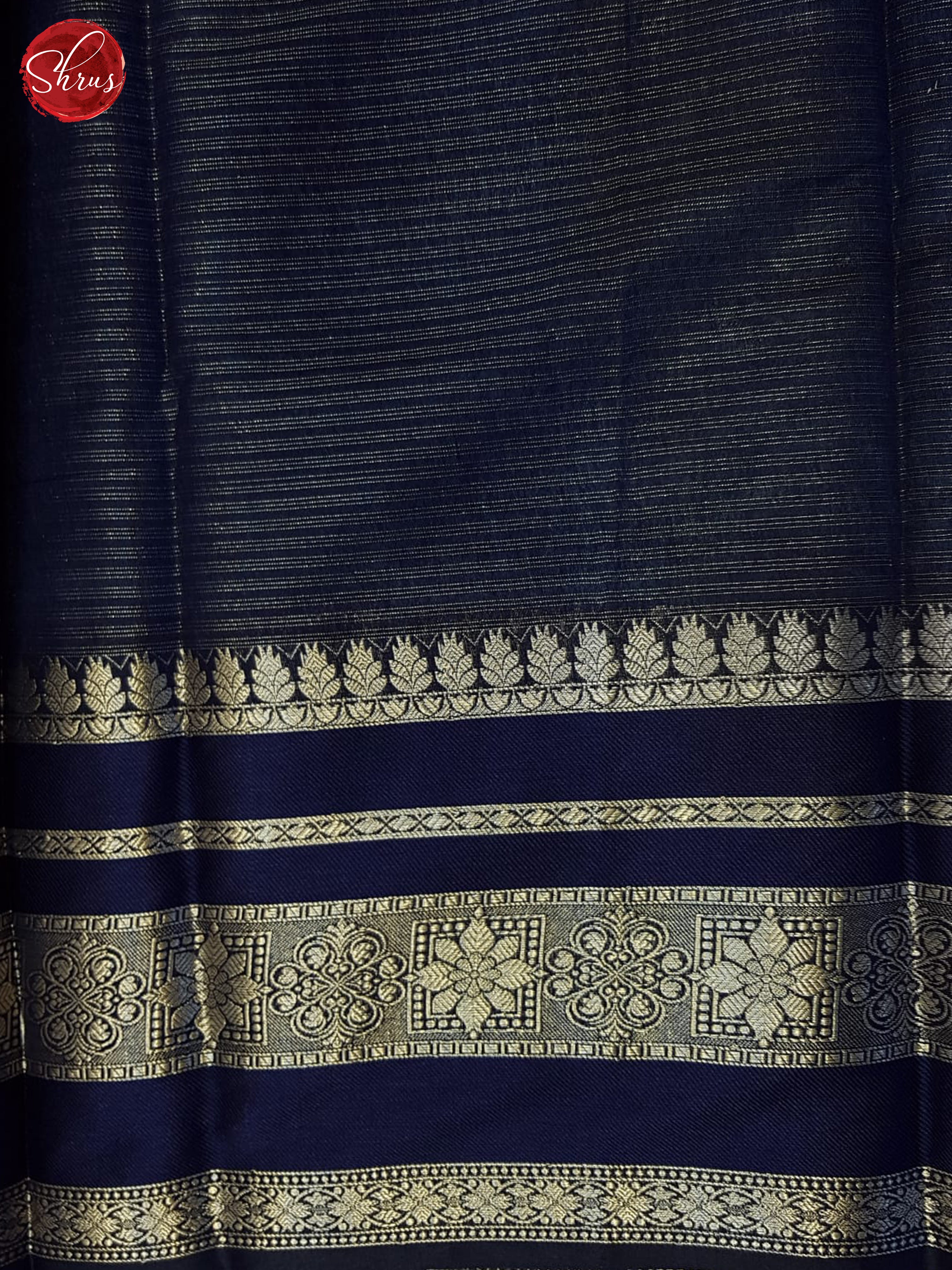 Ice Blue & Blue- Semi Dupion Saree - Shop on ShrusEternity.com