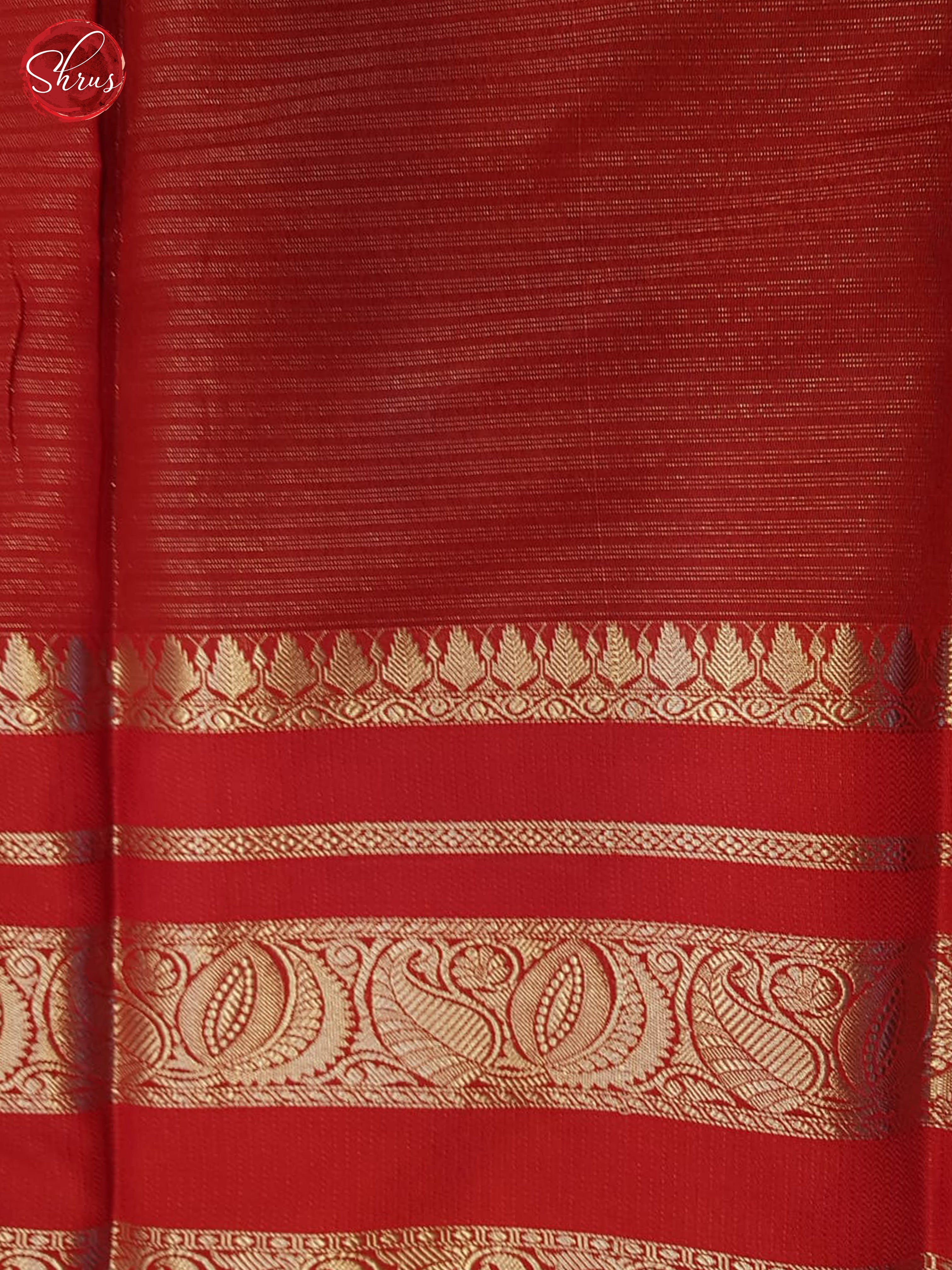 Green & Red - Semi Dupion Saree - Shop on ShrusEternity.com