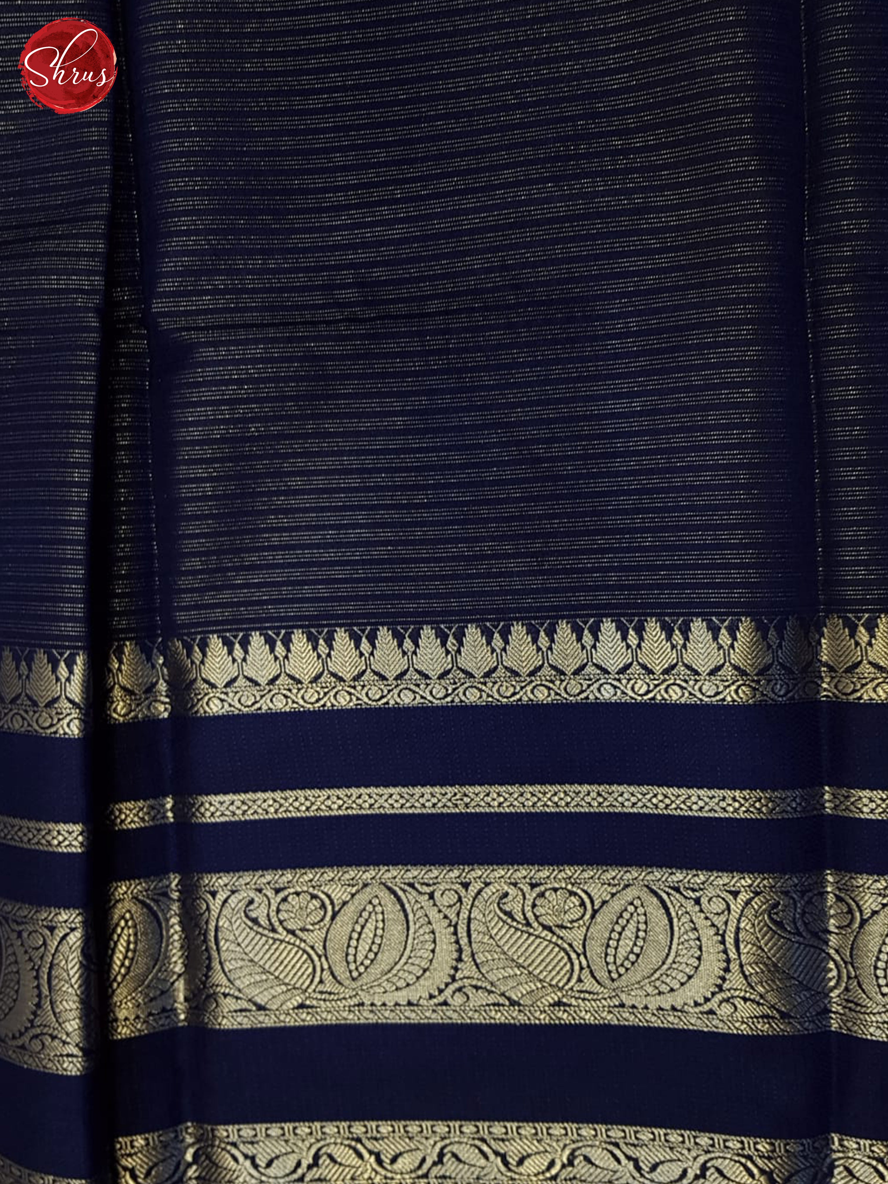 Grey & Blue - Semi Dupion Saree - Shop on ShrusEternity.com