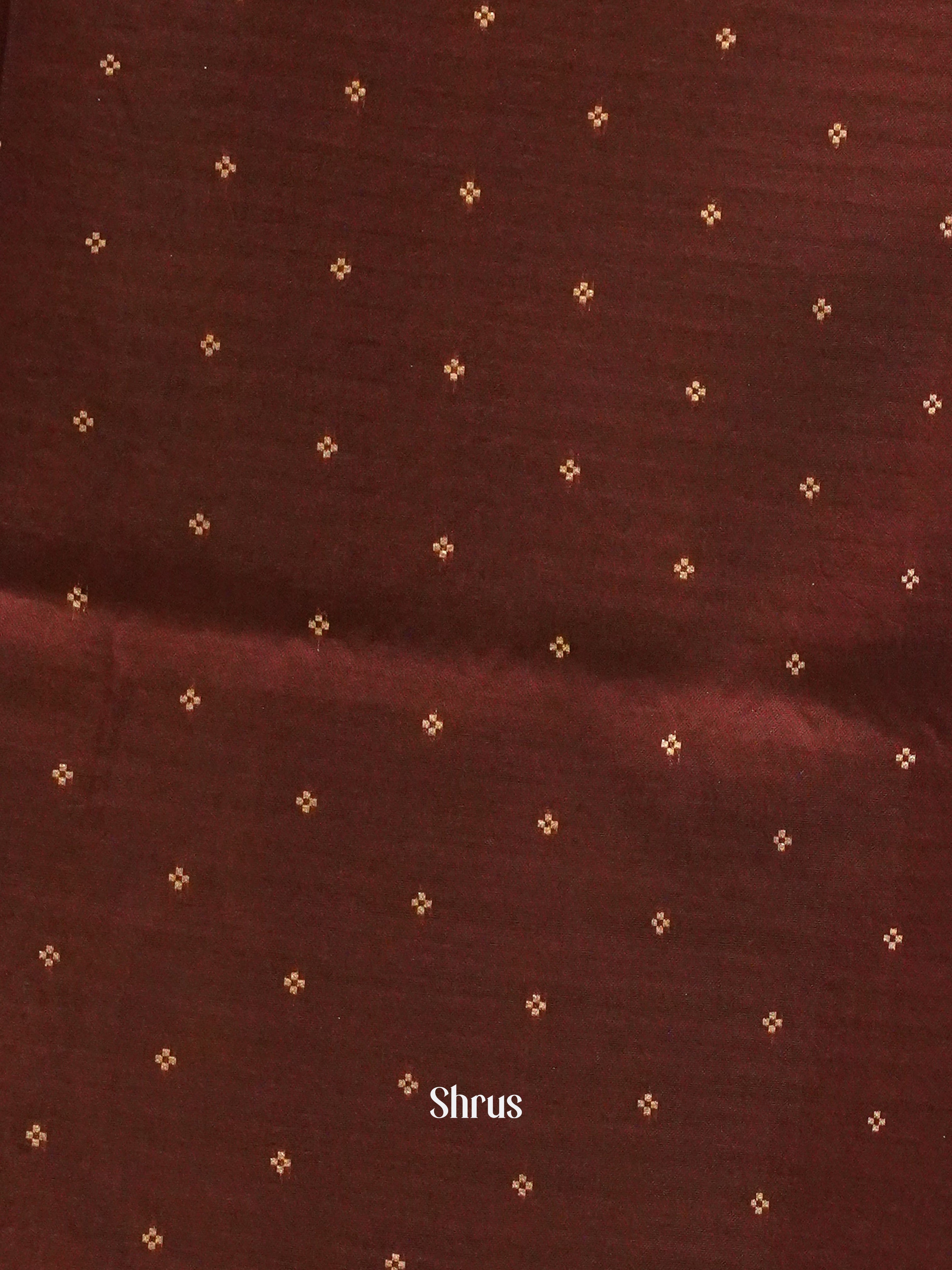 Onion Pink & Brown - Semi Crepe Saree