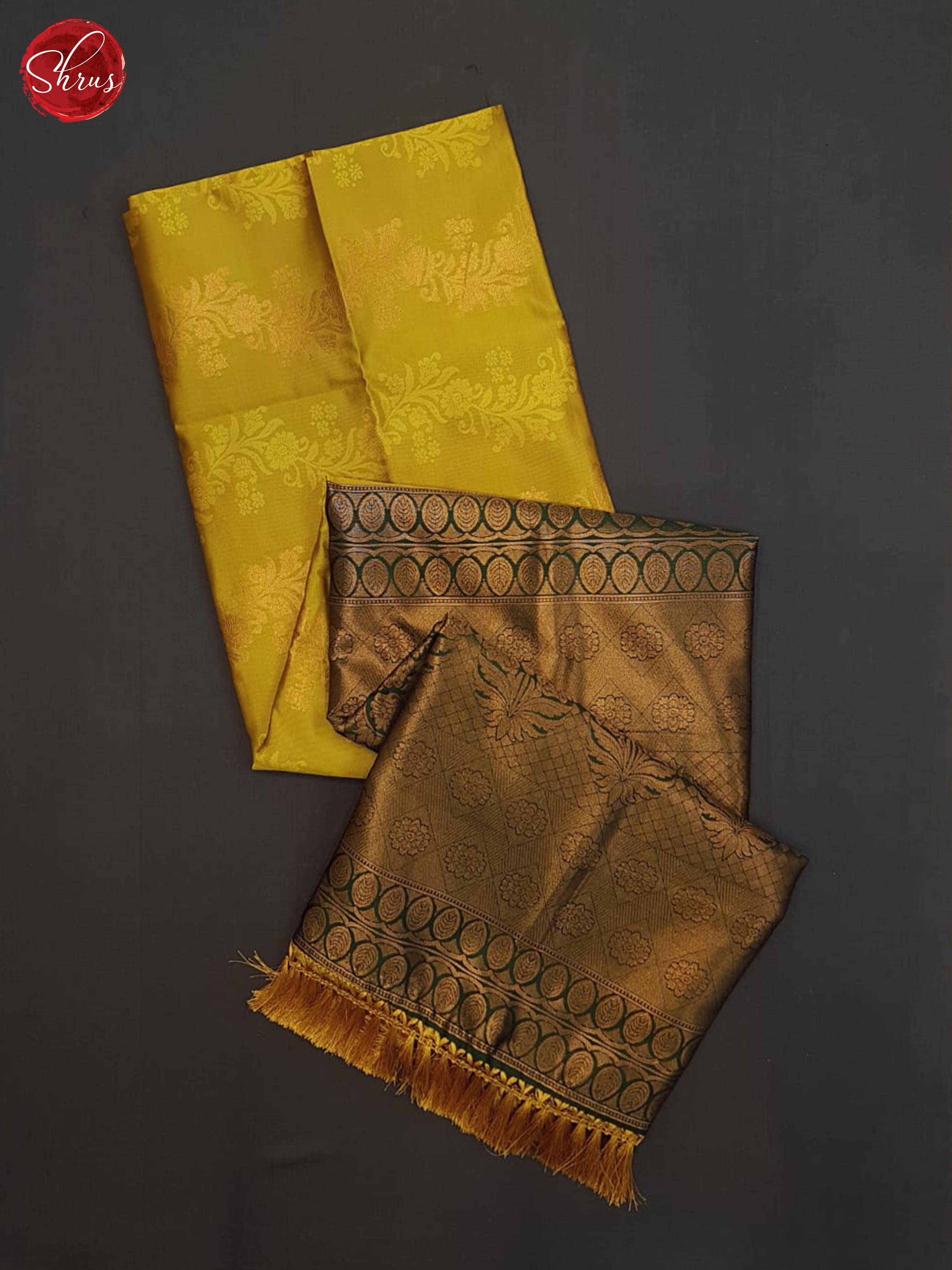 Mustard And Green-Semi Soft Silk Saree - Shop on ShrusEternity.com