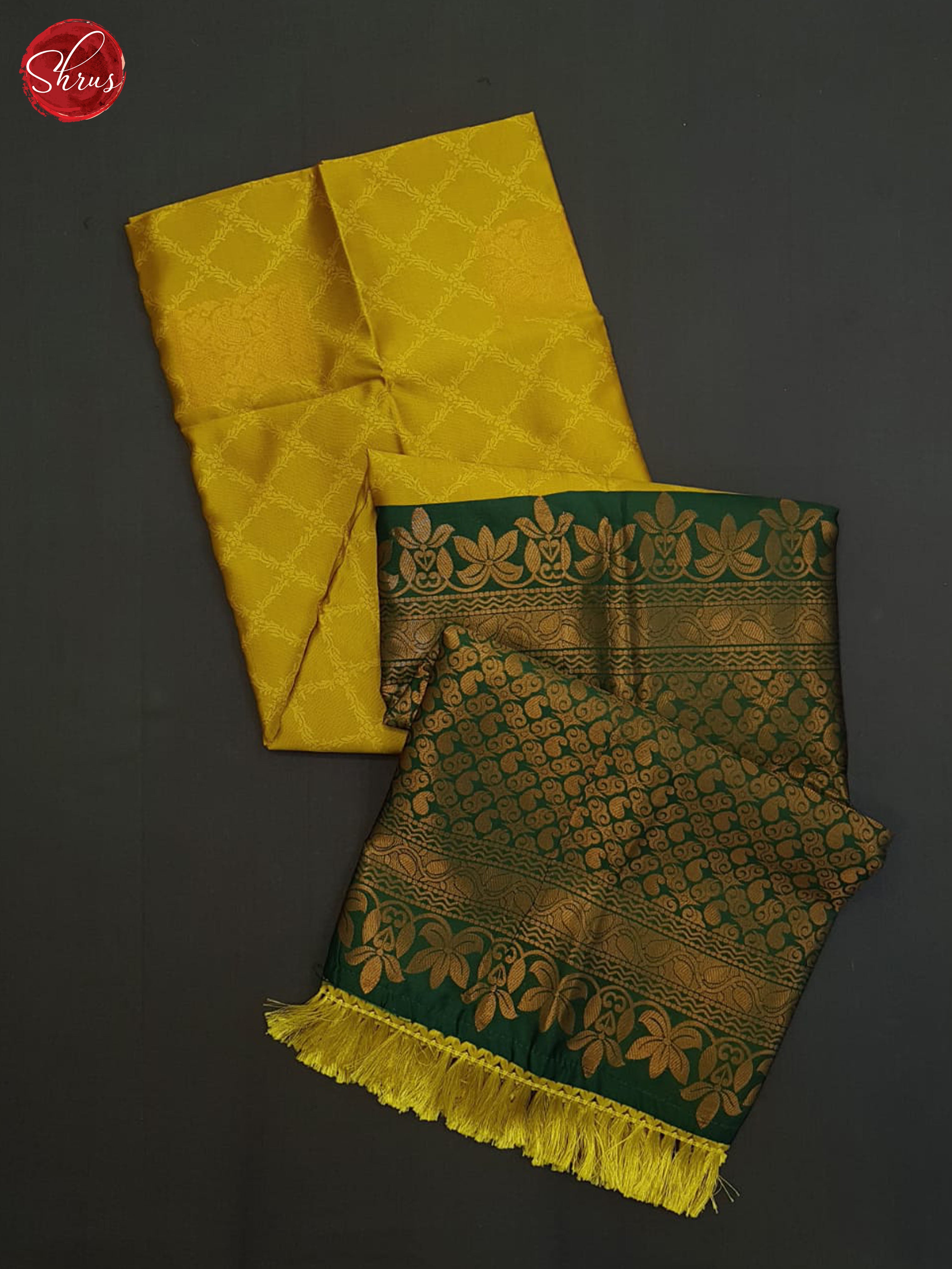 Mustard And Green- Semi soft silk Saree - Shop on ShrusEternity.com