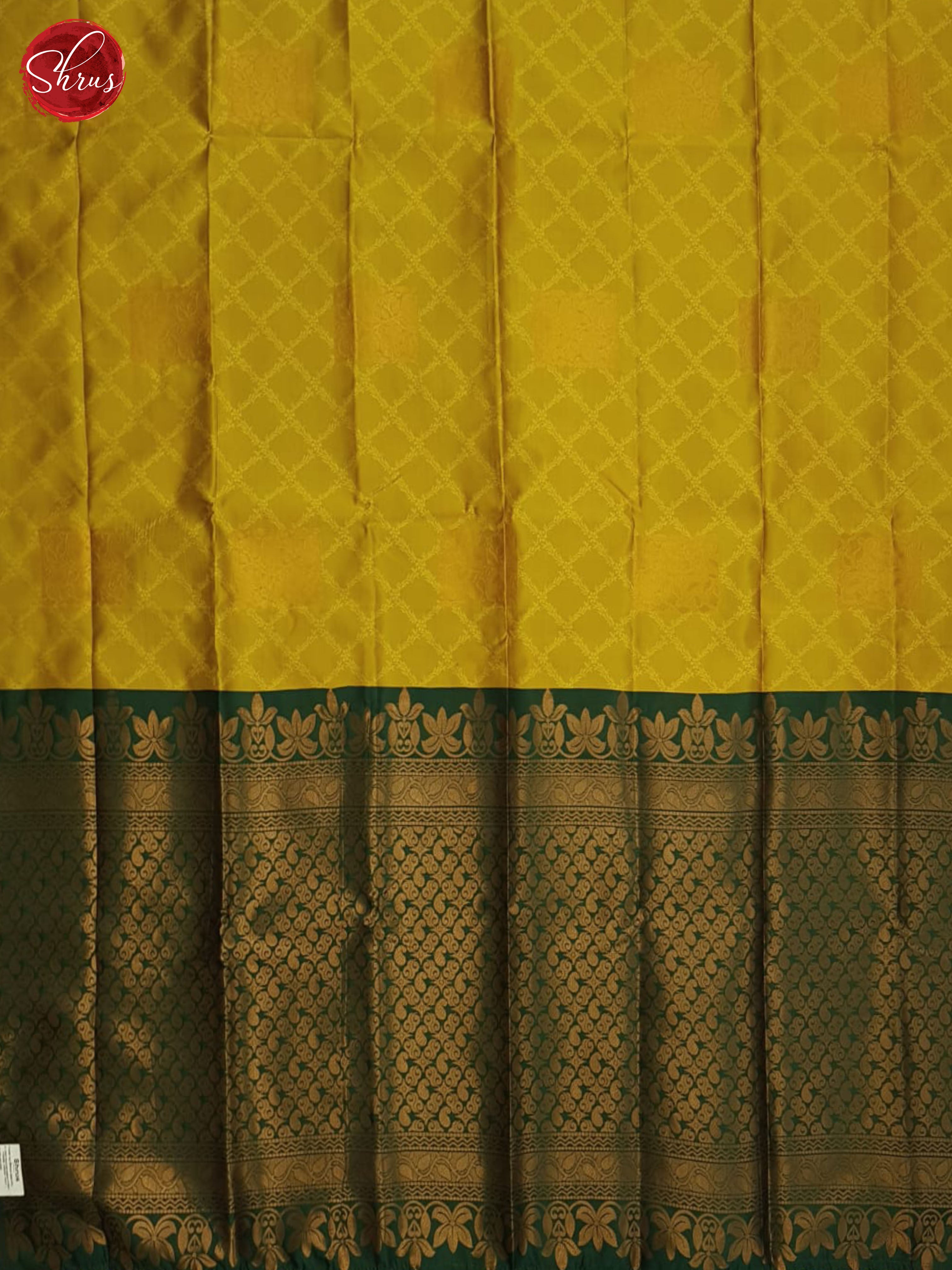 Mustard And Green- Semi soft silk Saree - Shop on ShrusEternity.com