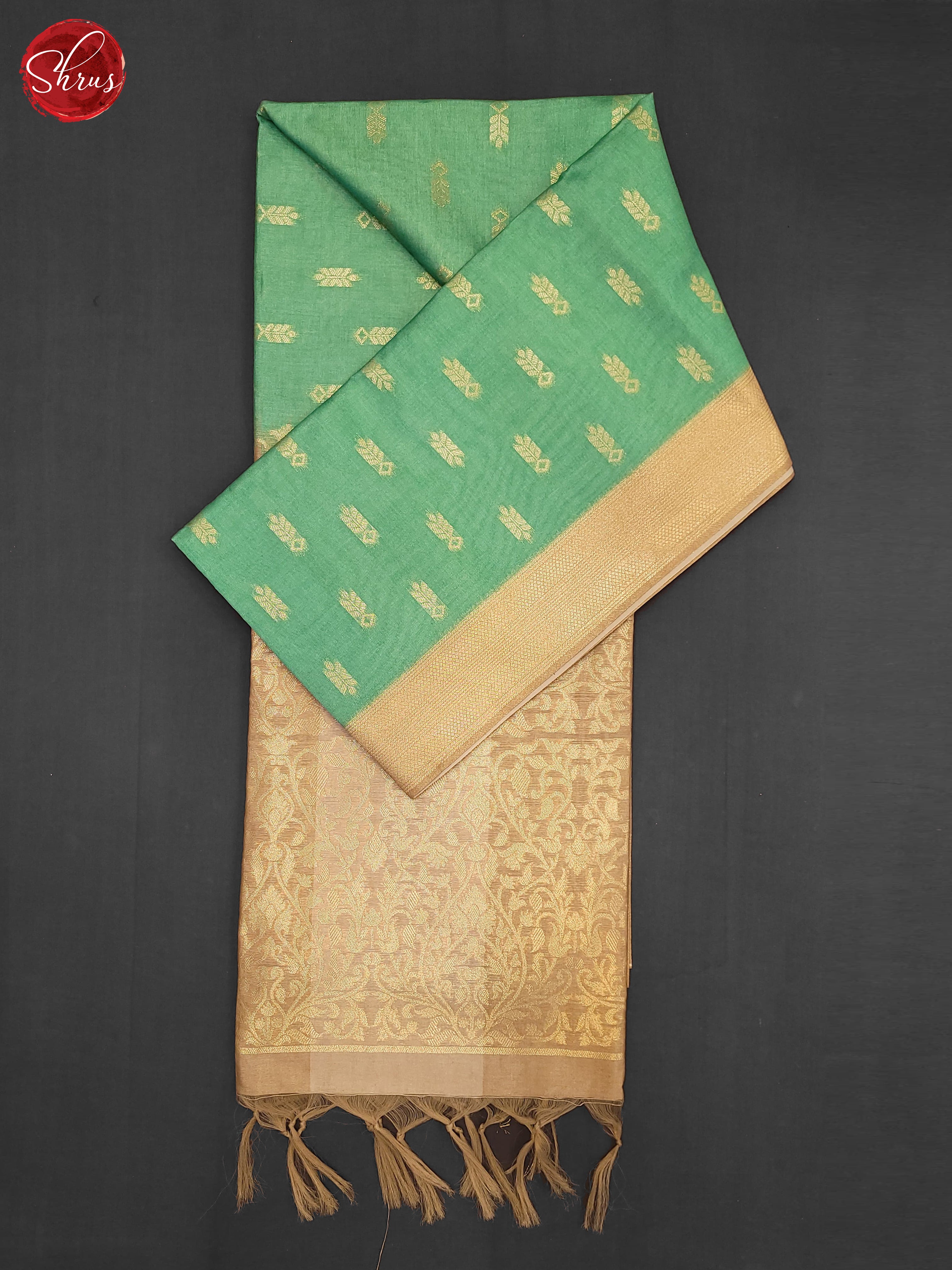 Green & Beige - Semi Tussar Saree - Shop on ShrusEternity.com