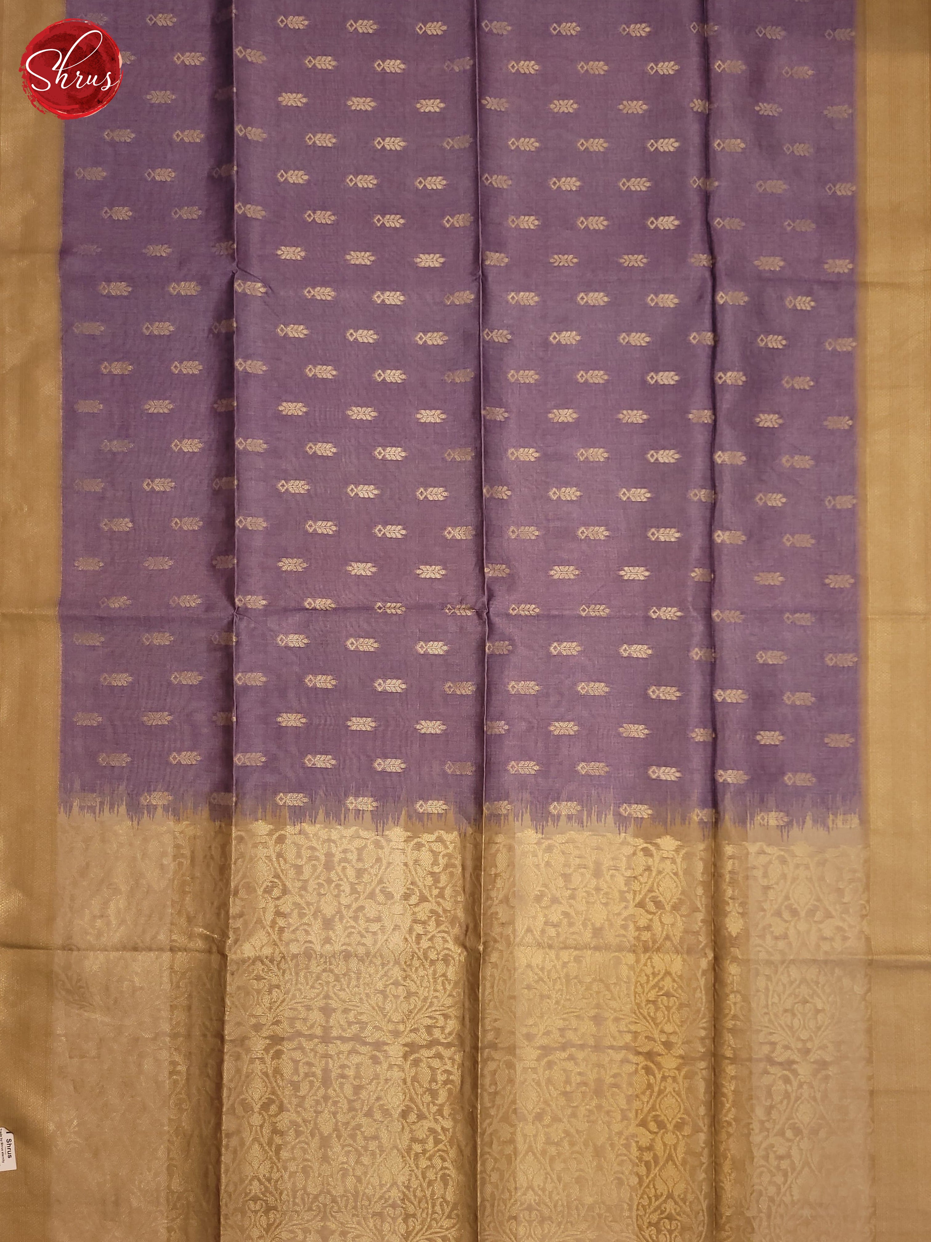 Lavender & Beige - Semi Tussar Saree - Shop on ShrusEternity.com