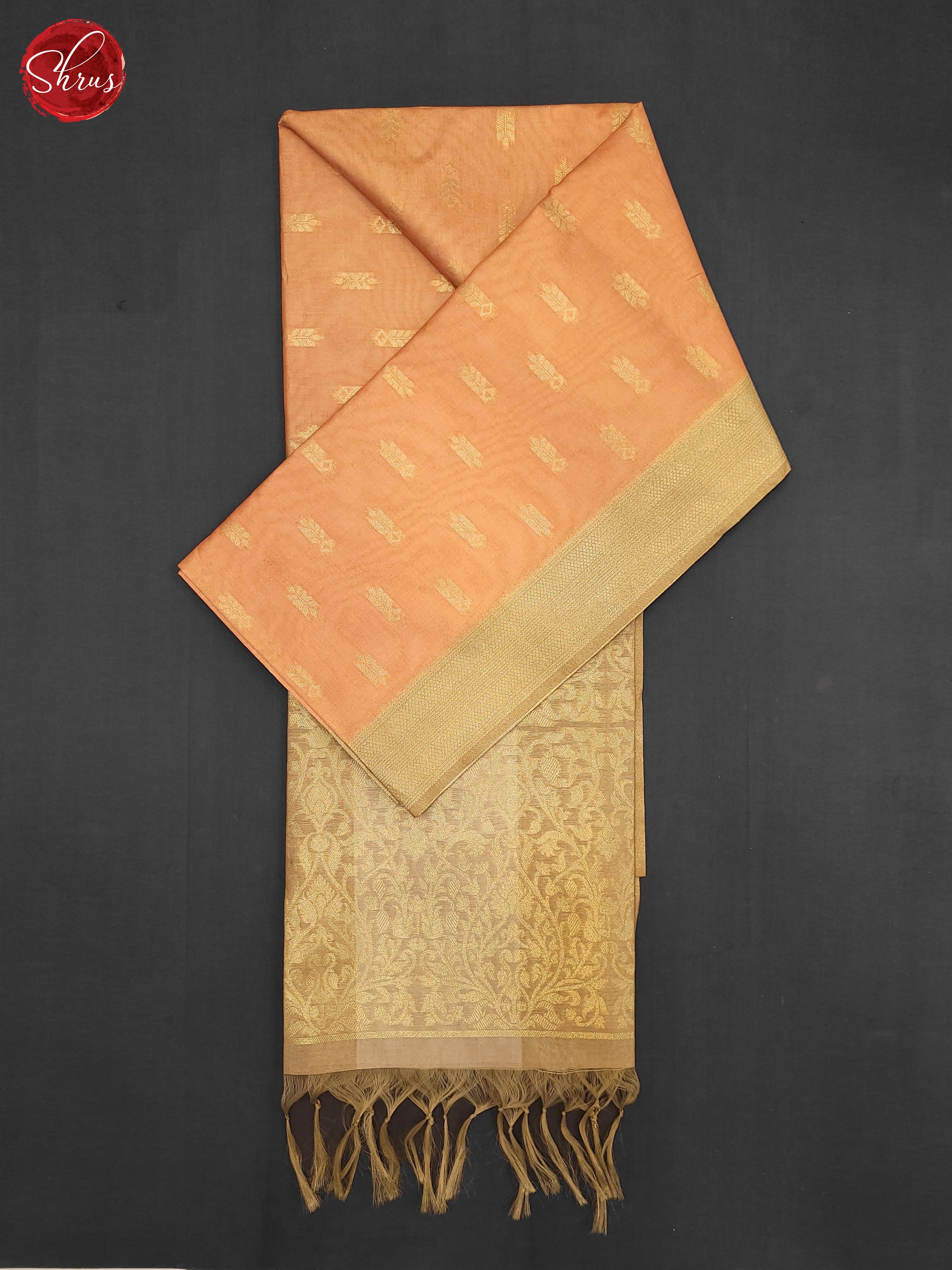 Peach & Beige - Semi Tussar Saree - Shop on ShrusEternity.com