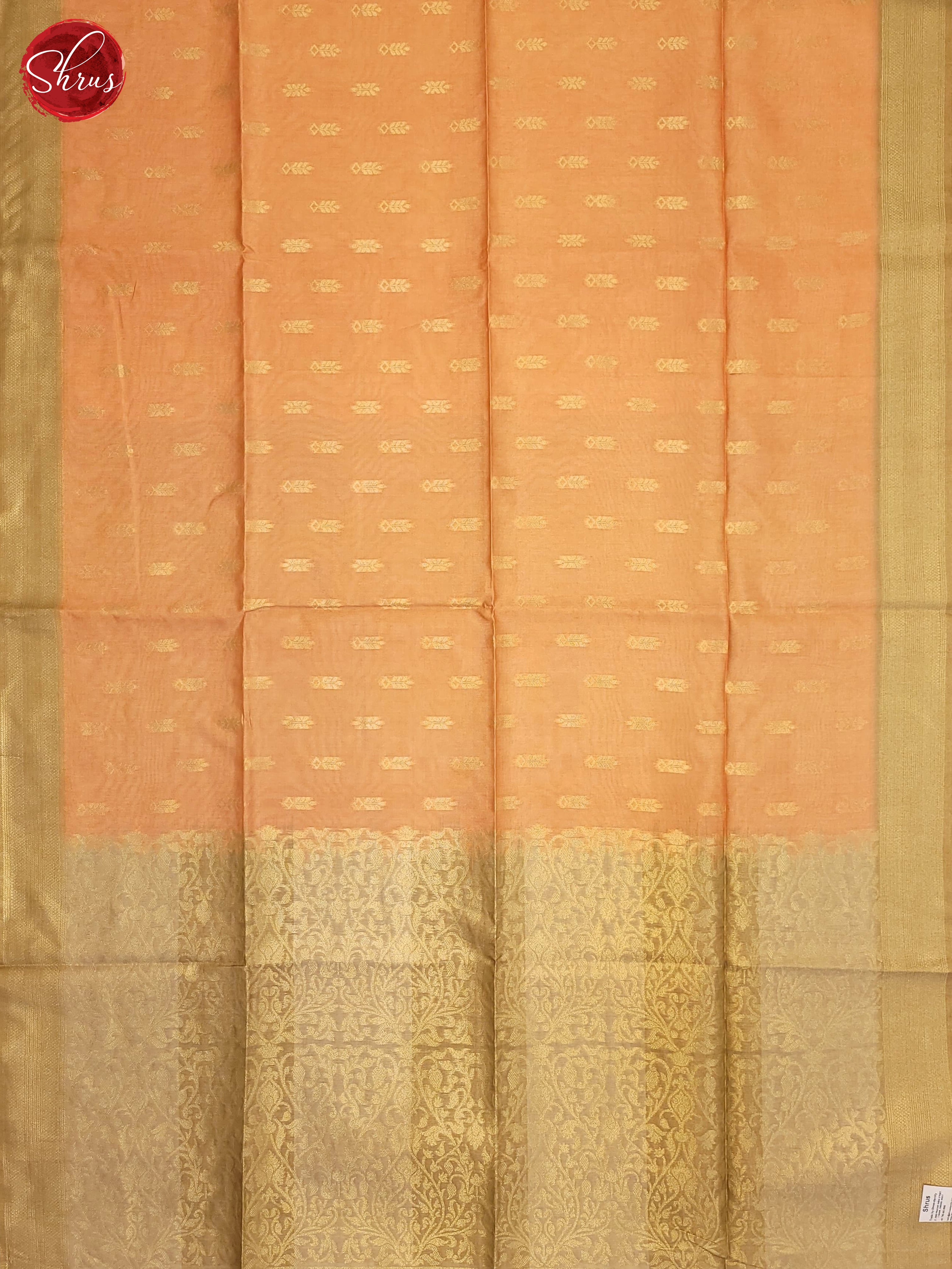 Peach & Beige - Semi Tussar Saree - Shop on ShrusEternity.com