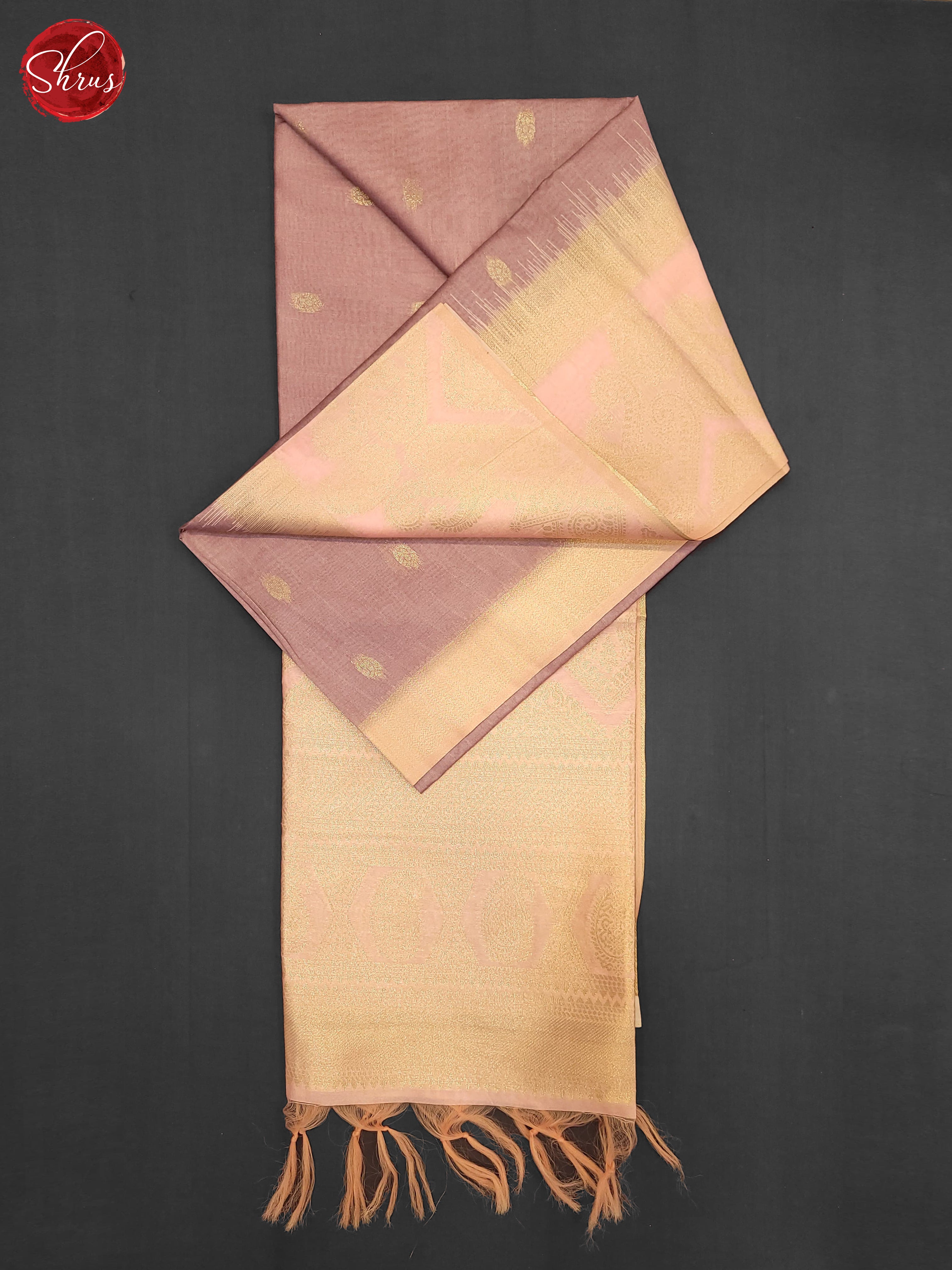 Mild Lavender & Beige - Semi Tussar Saree - Shop on ShrusEternity.com