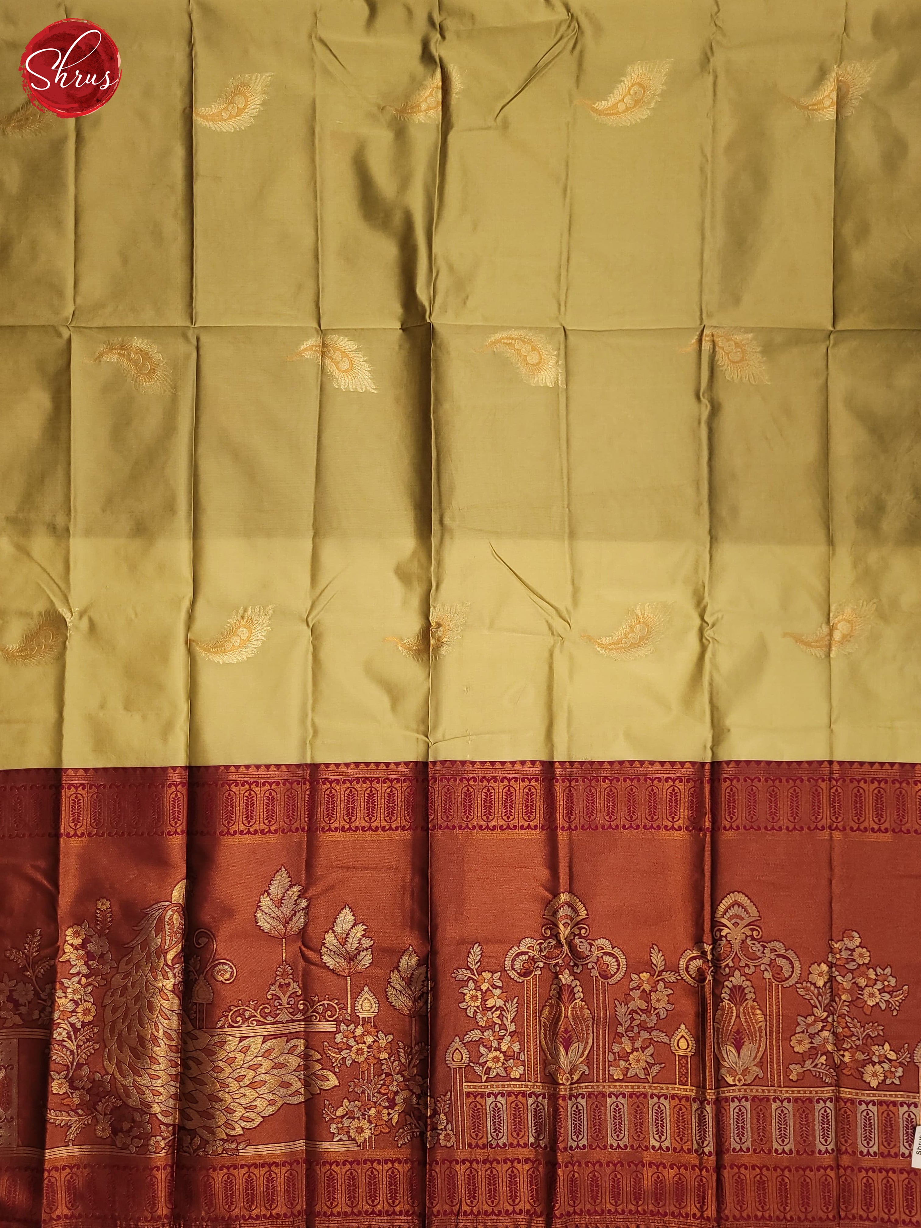 Elachi green and majenta pink - Semi Soft Silk Saree - Shop on ShrusEternity.com