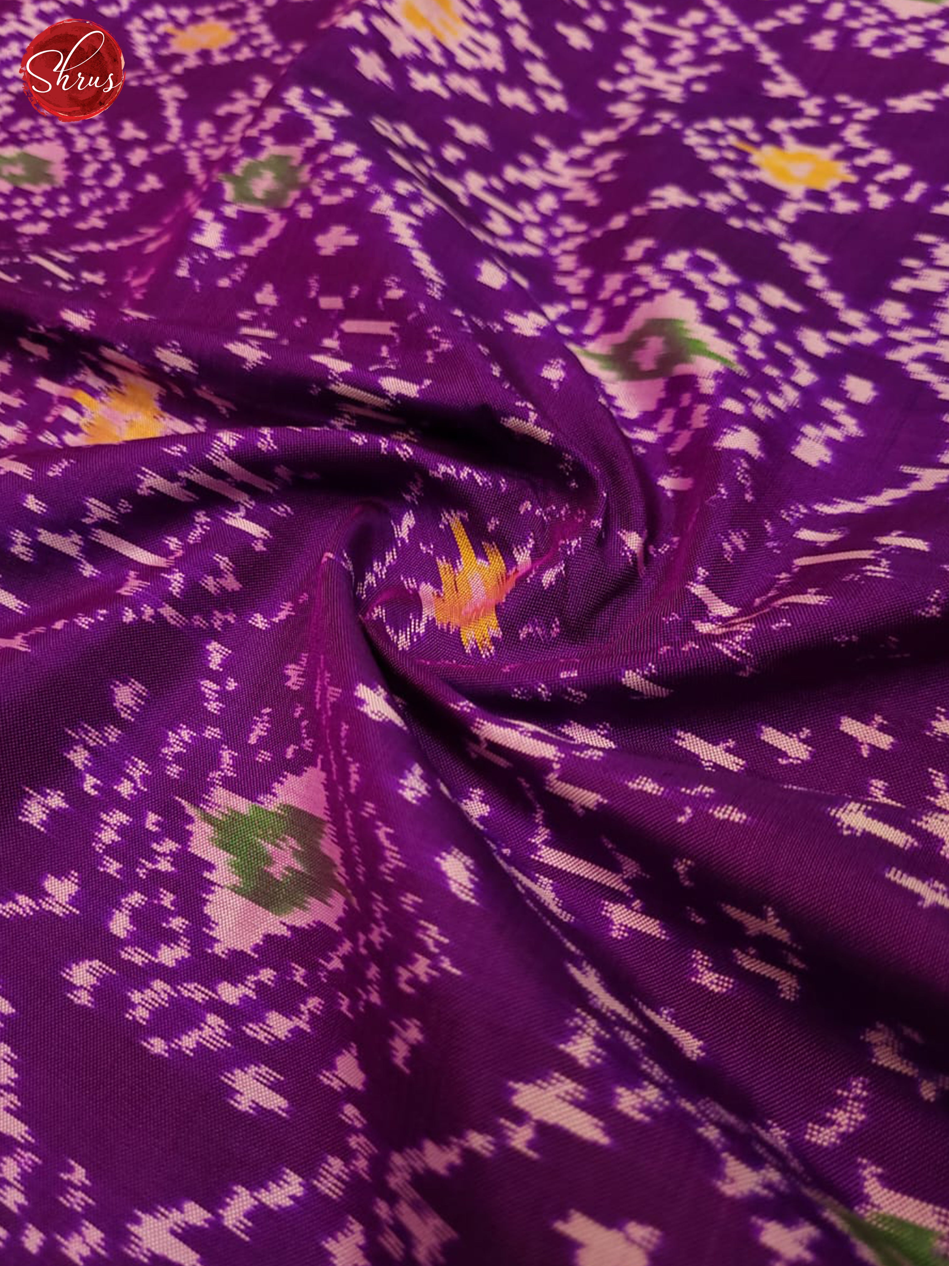 violet(Single Tone)- Ikkat Silk Saree - Shop on ShrusEternity.com