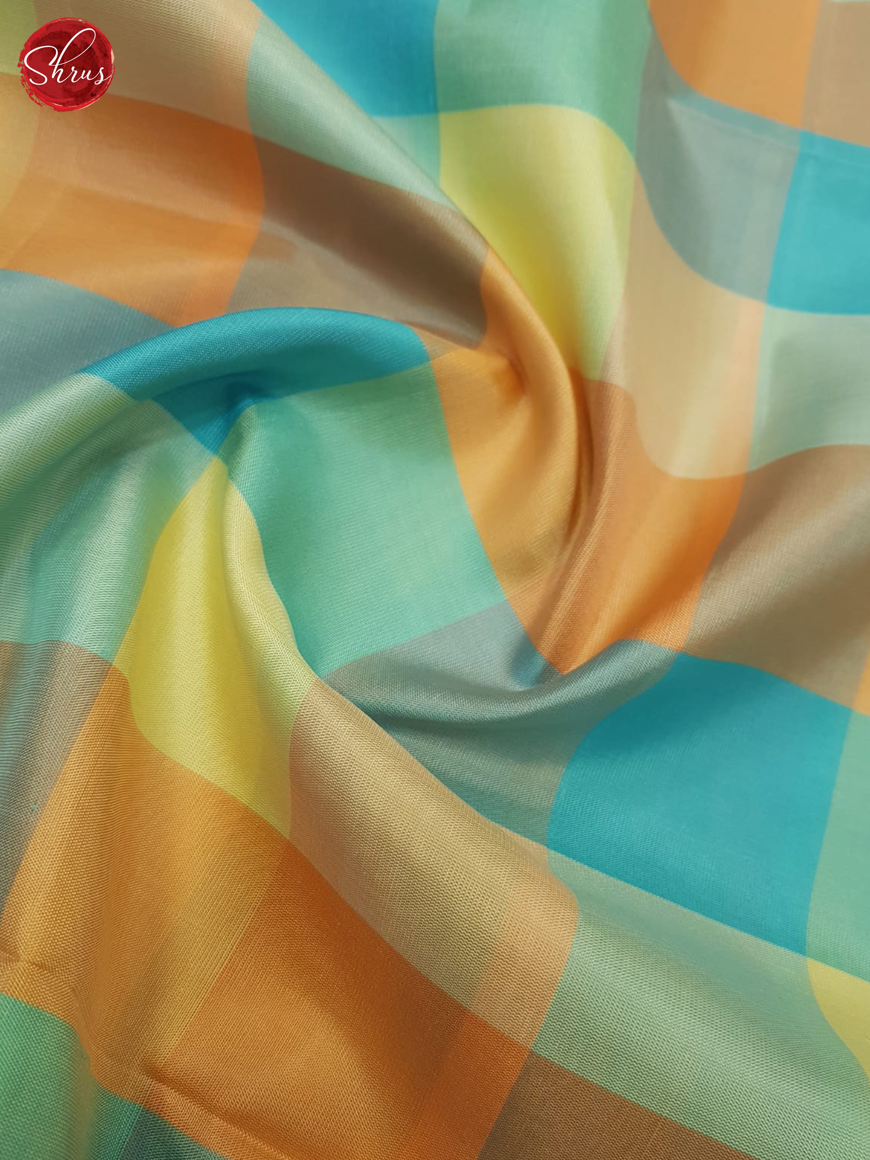 Blue & Peach- Soft Silk Saree - Shop on ShrusEternity.com