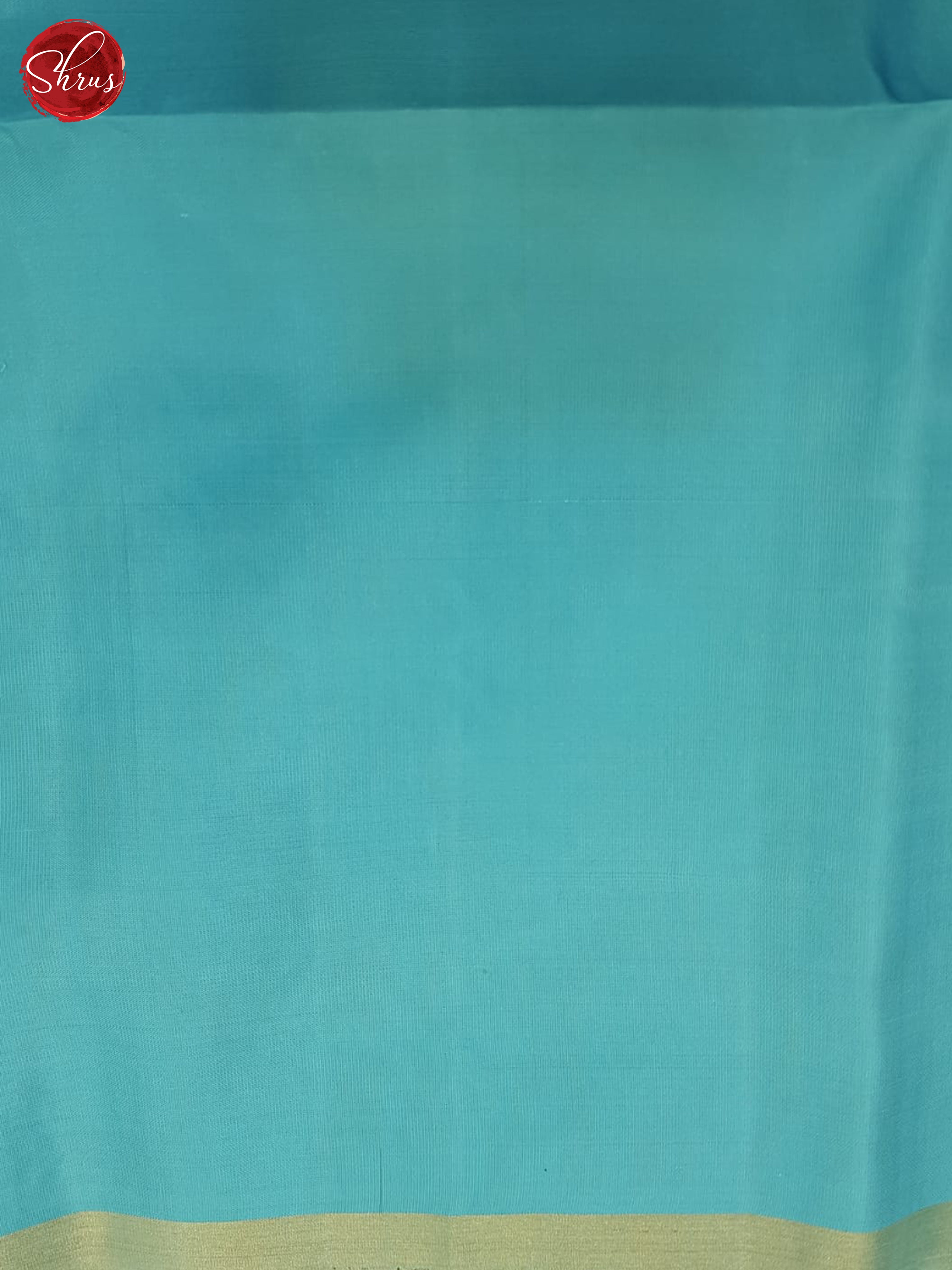 Blue & Peach- Soft Silk Saree - Shop on ShrusEternity.com