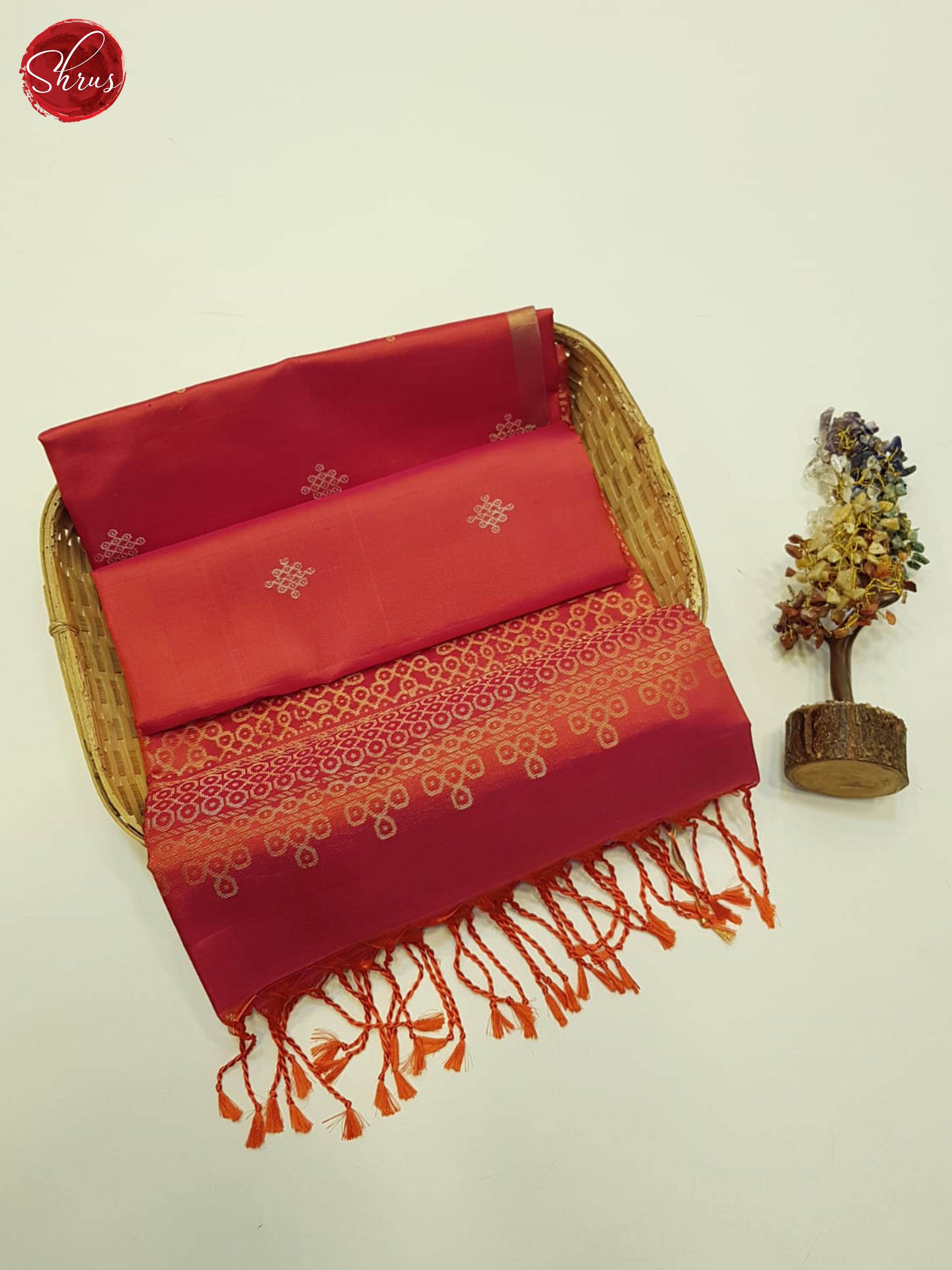 Orange(Single Tone) - Soft Silk Saree - Shop on ShrusEternity.com