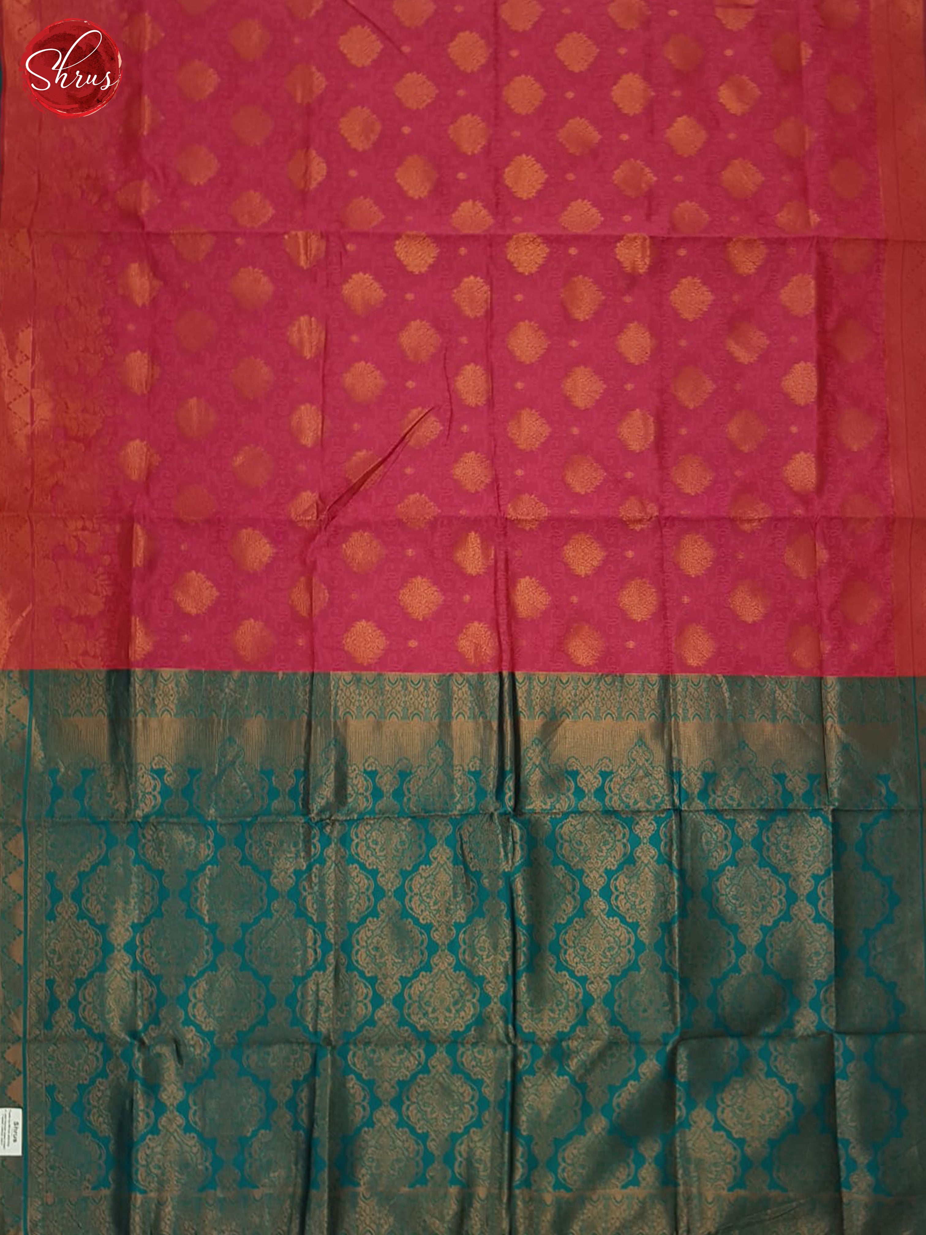 Pink & Green - Semi Kanchipuram Saree - Shop on ShrusEternity.com