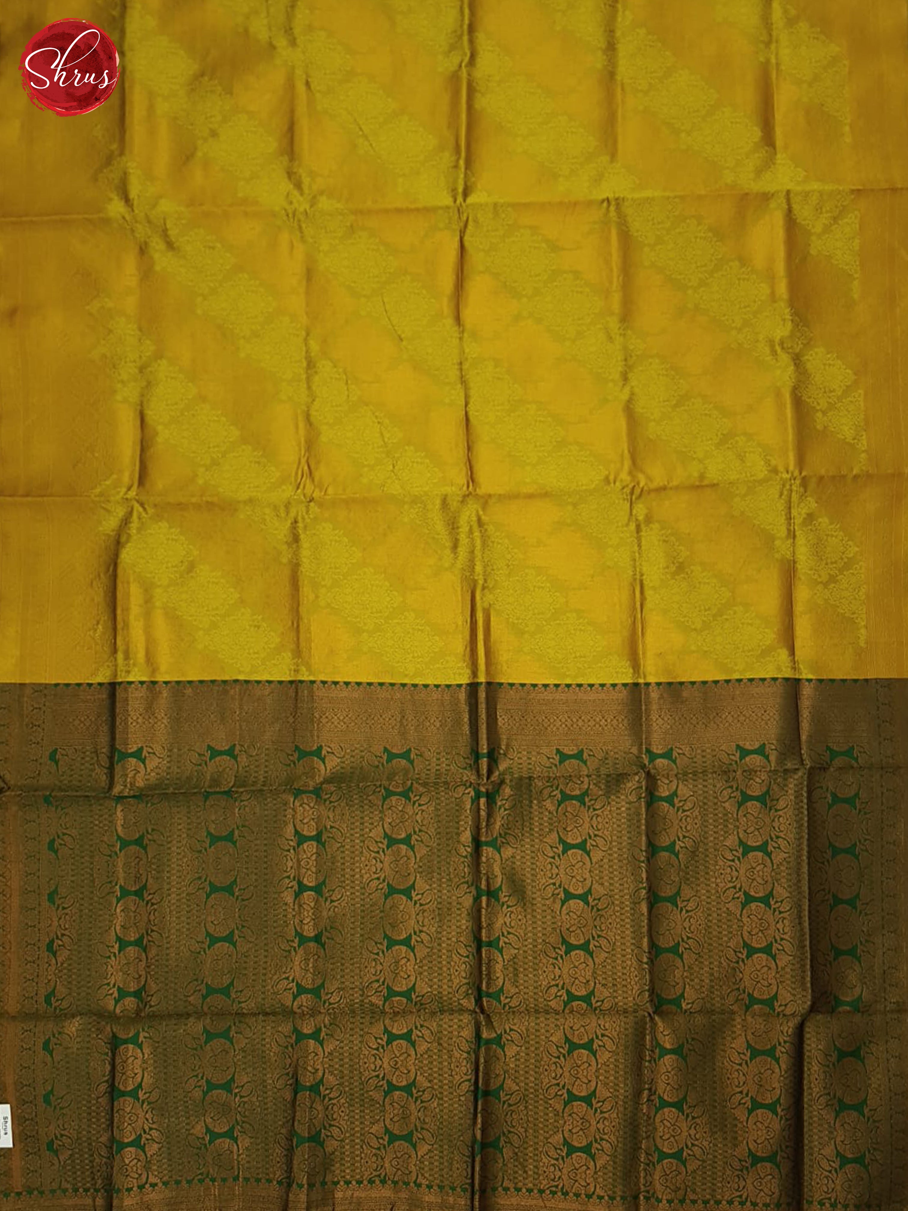 Mustard & Green - Semi Softsilk Saree - Shop on ShrusEternity.com