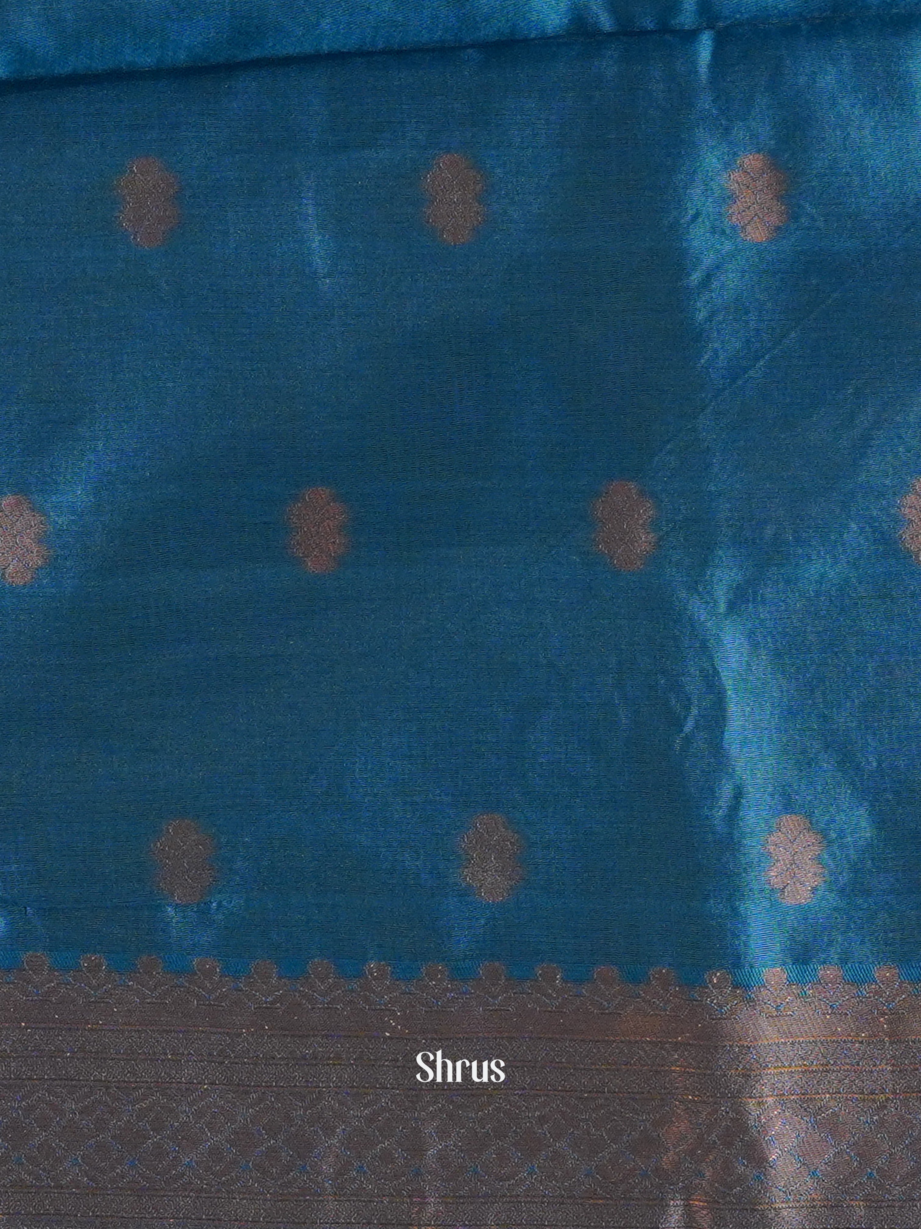 Purple and blue - Semi Softsilk Saree