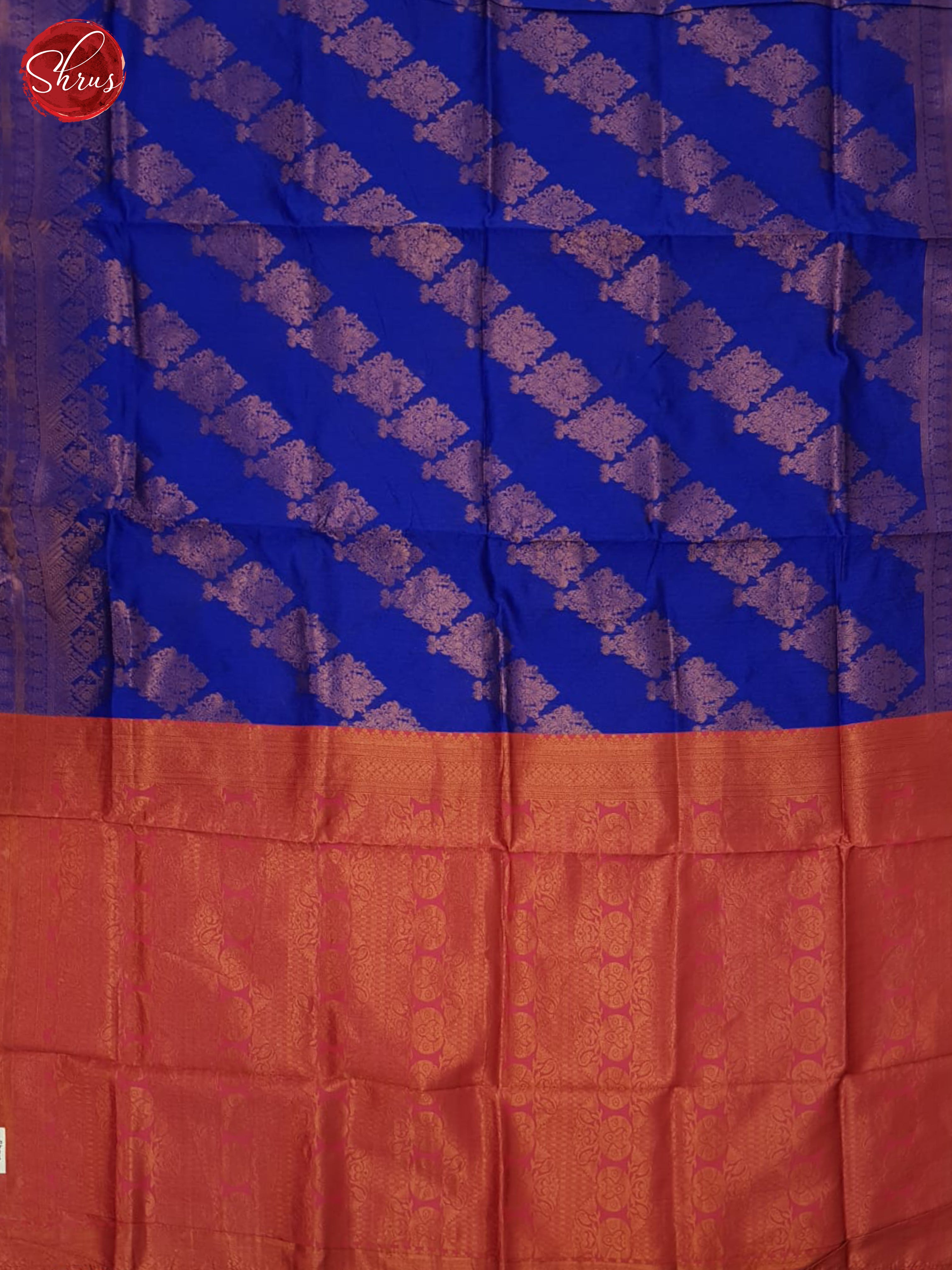 Blue &  Pink - Semi Softsilk Saree - Shop on ShrusEternity.com