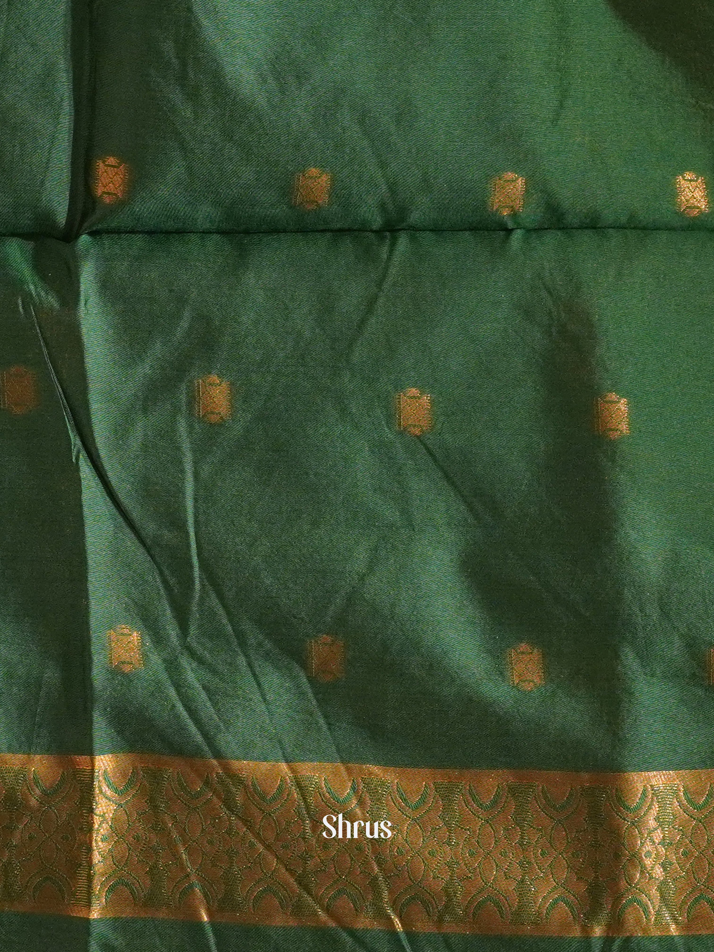 Mathulir Green & Green - Semi Softsilk Saree