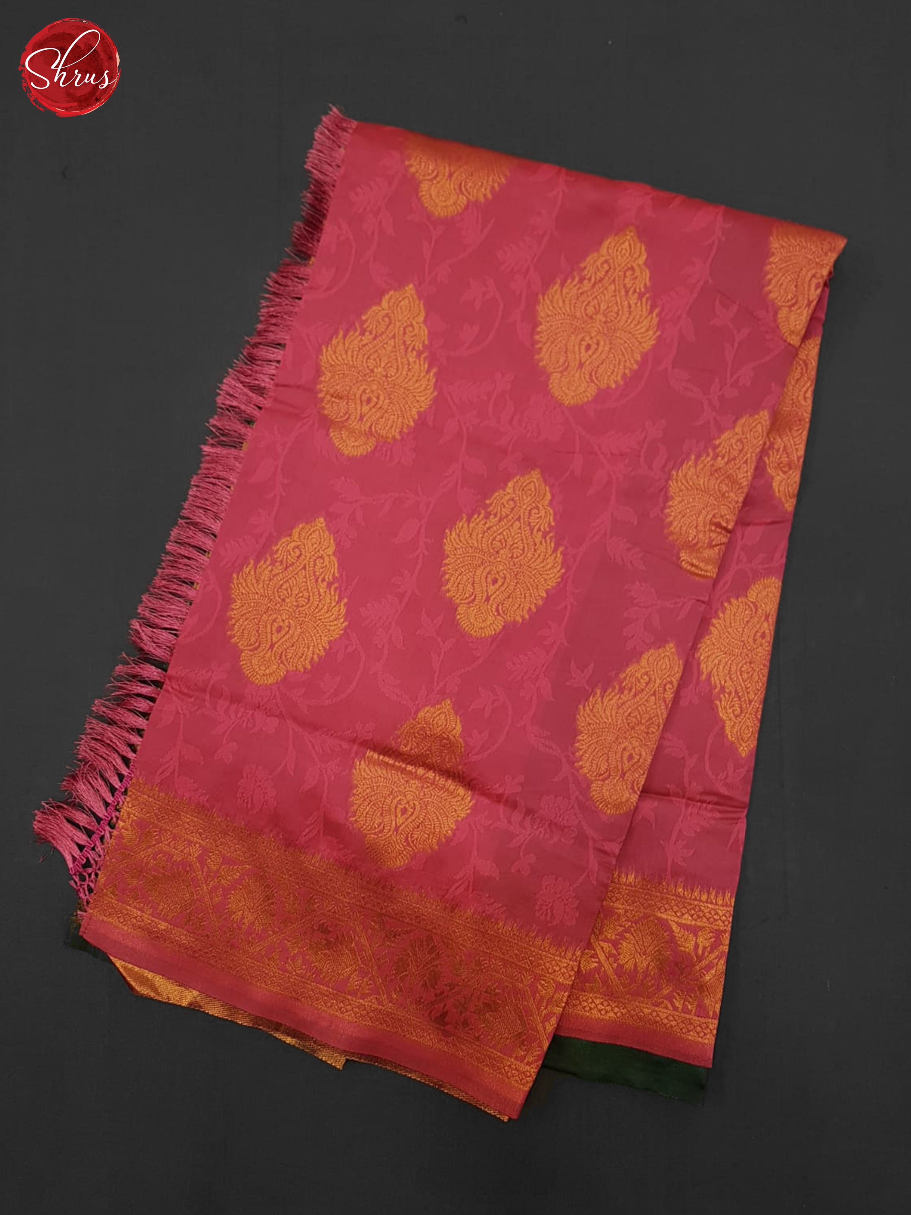 Pink & Green- Semi Softsilk Saree - Shop on ShrusEternity.com