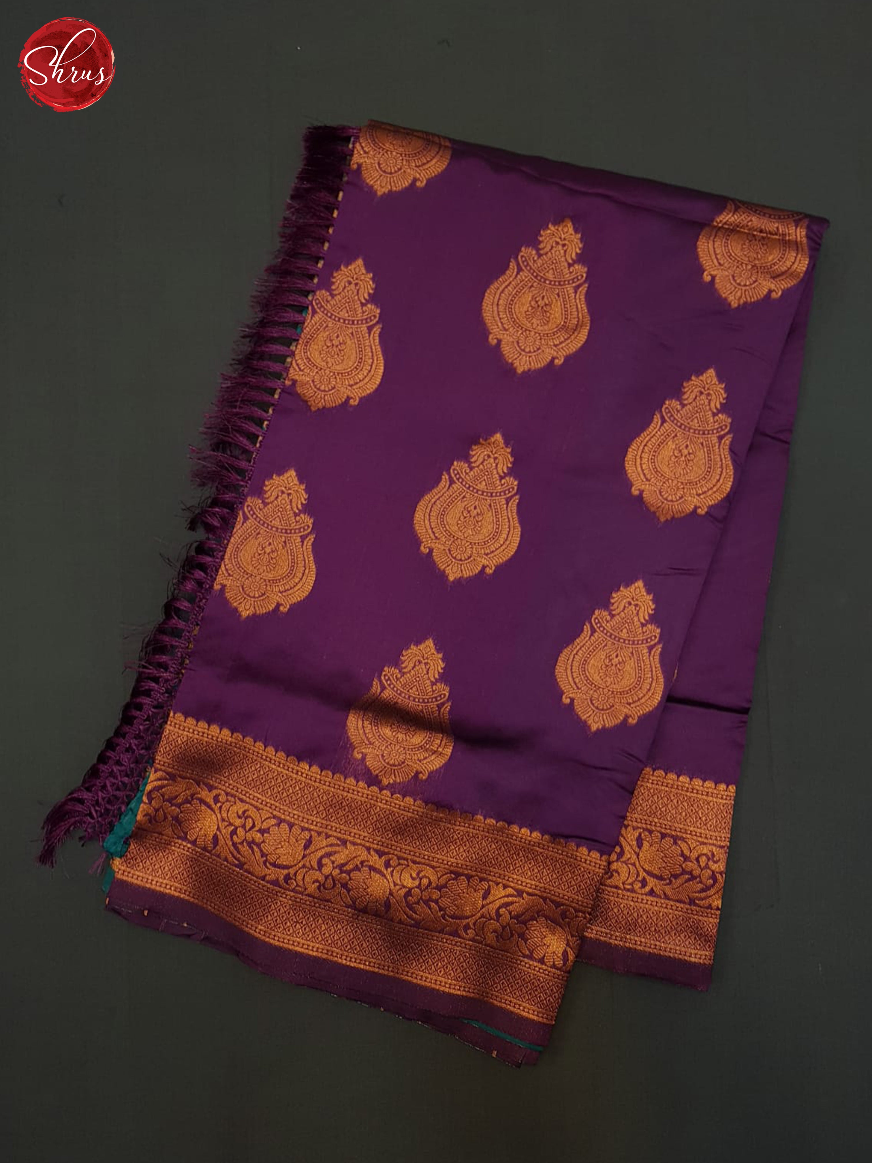 Purple & Green- Semi Softsilk Saree - Shop on ShrusEternity.com