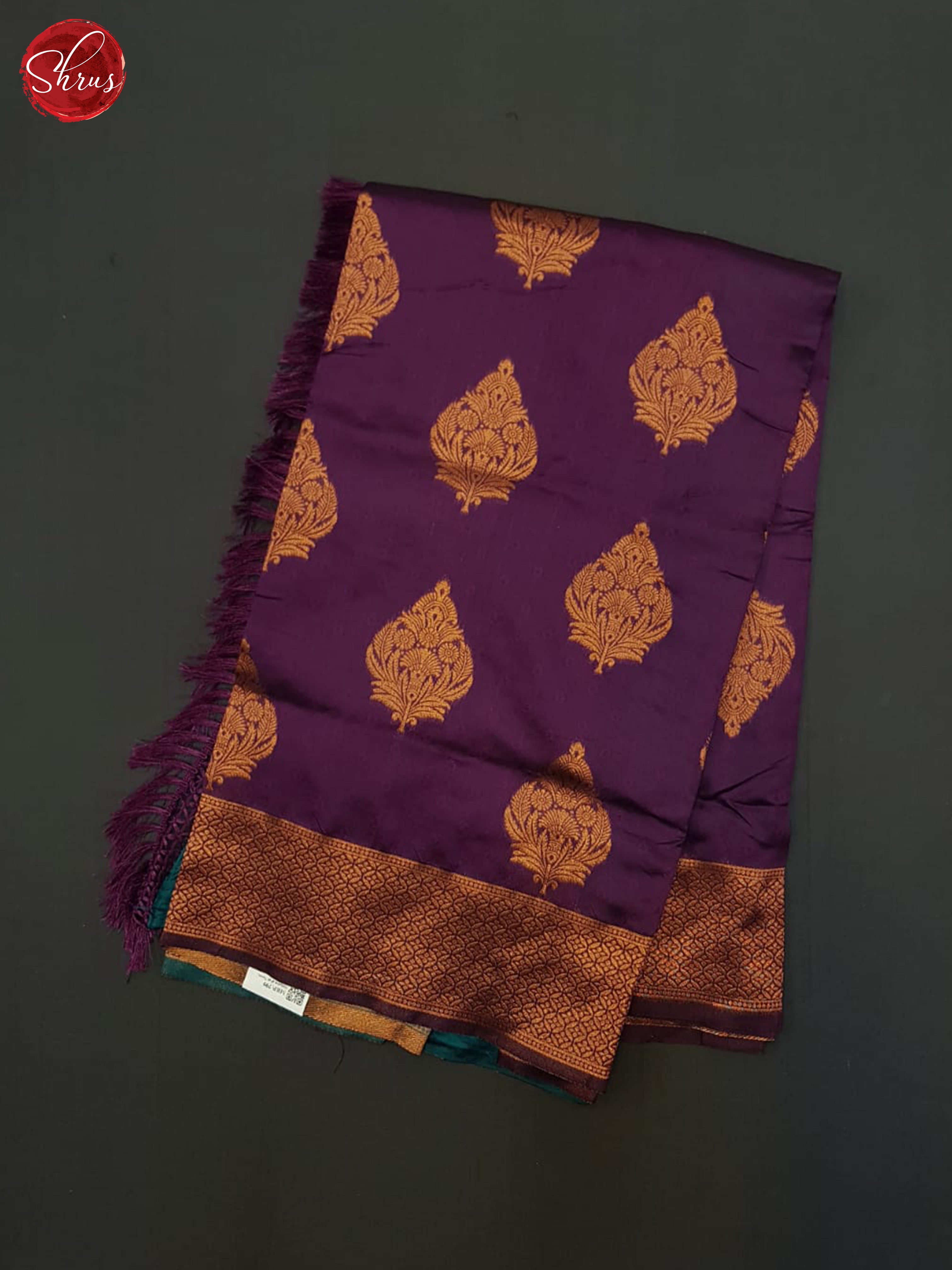 Wine and Green - Semi Softsilk Saree - Shop on ShrusEternity.com